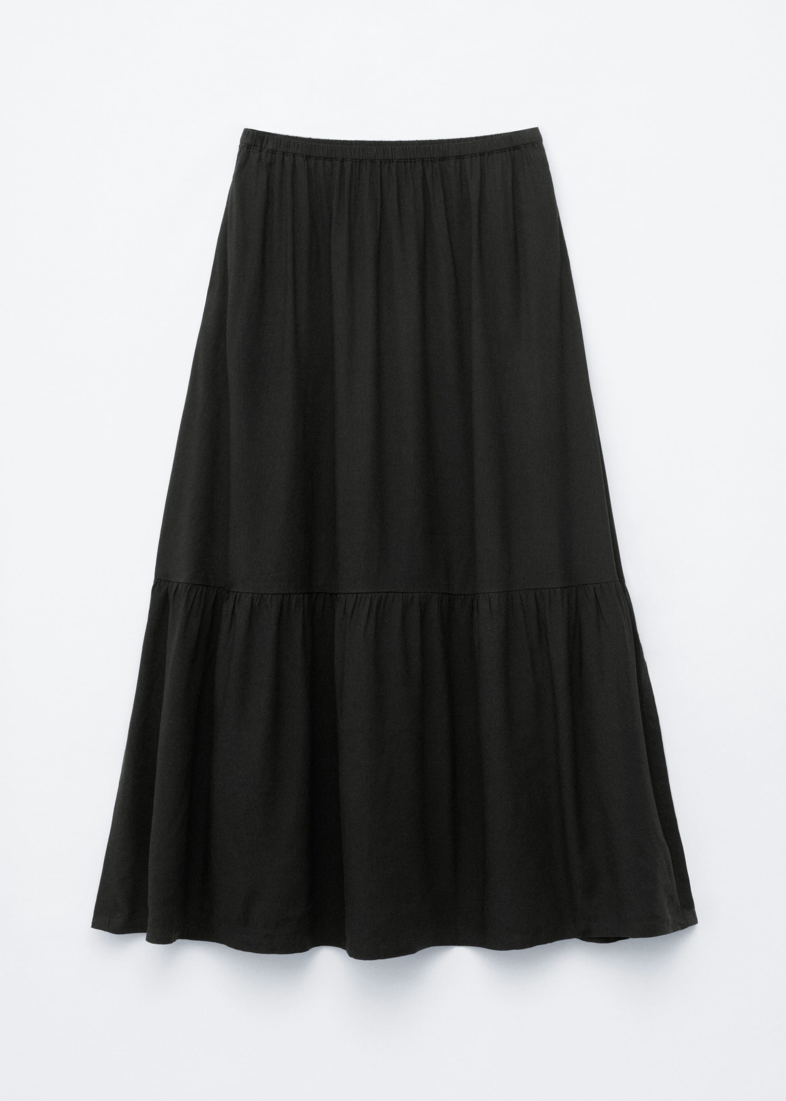 Tiered Midi Skirt - Black - Still Life
