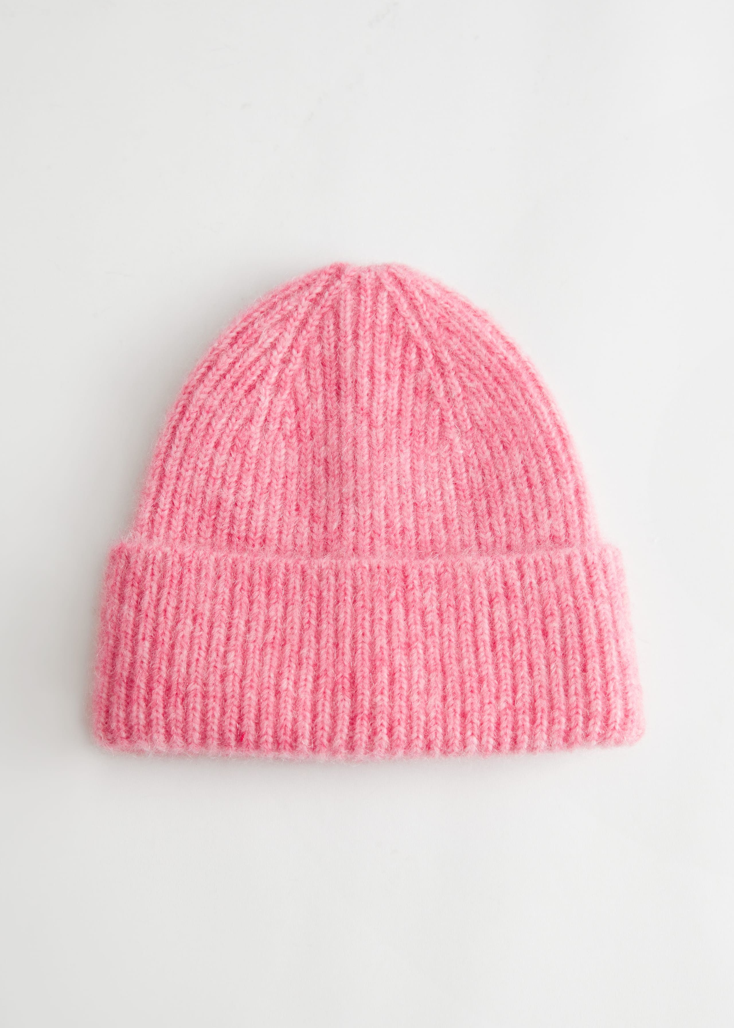 Fuzzy Mohair Beanie - Yellow, Pink - Natura morta
