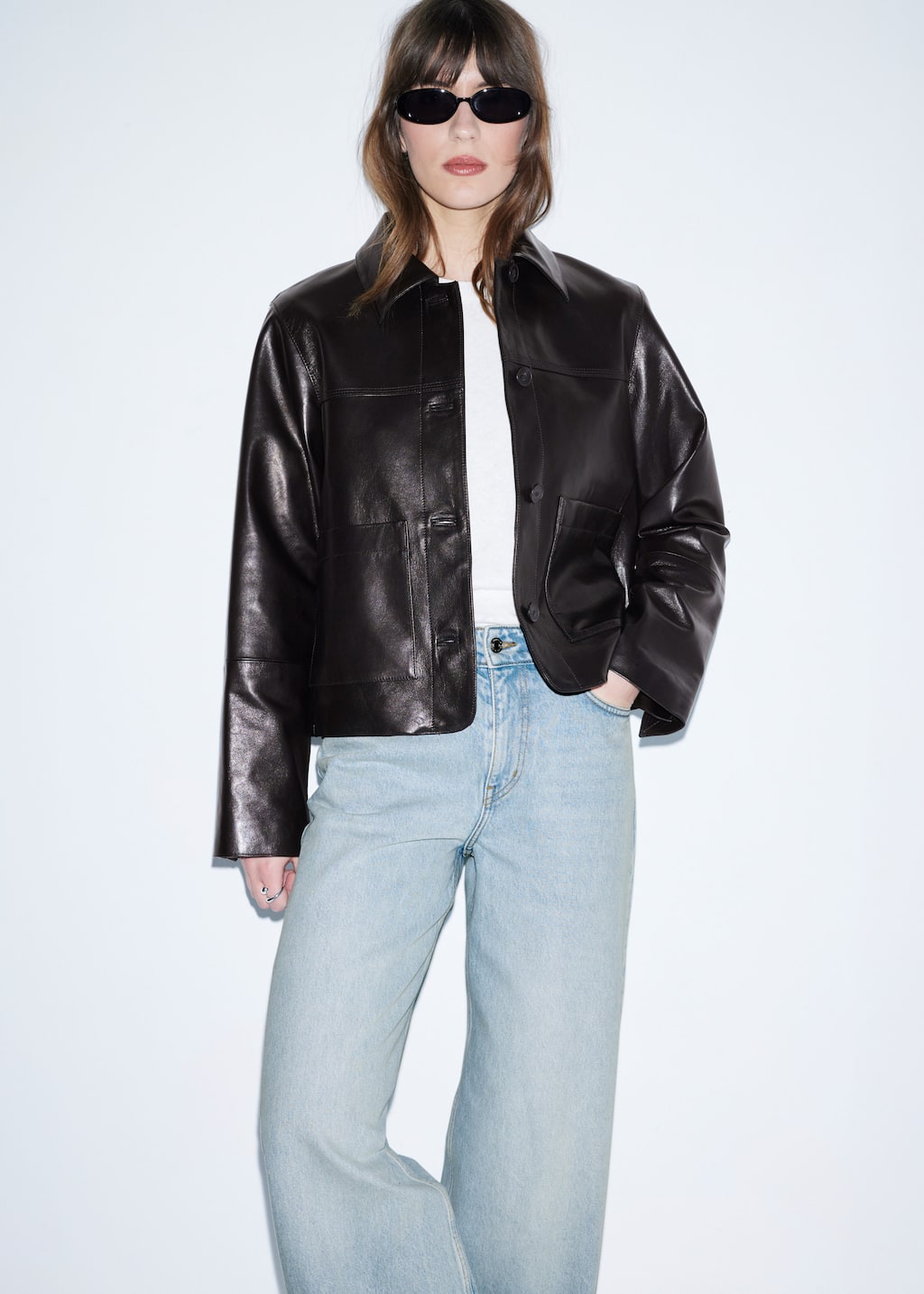 Image of Relaxed Wide-Leg Jeans