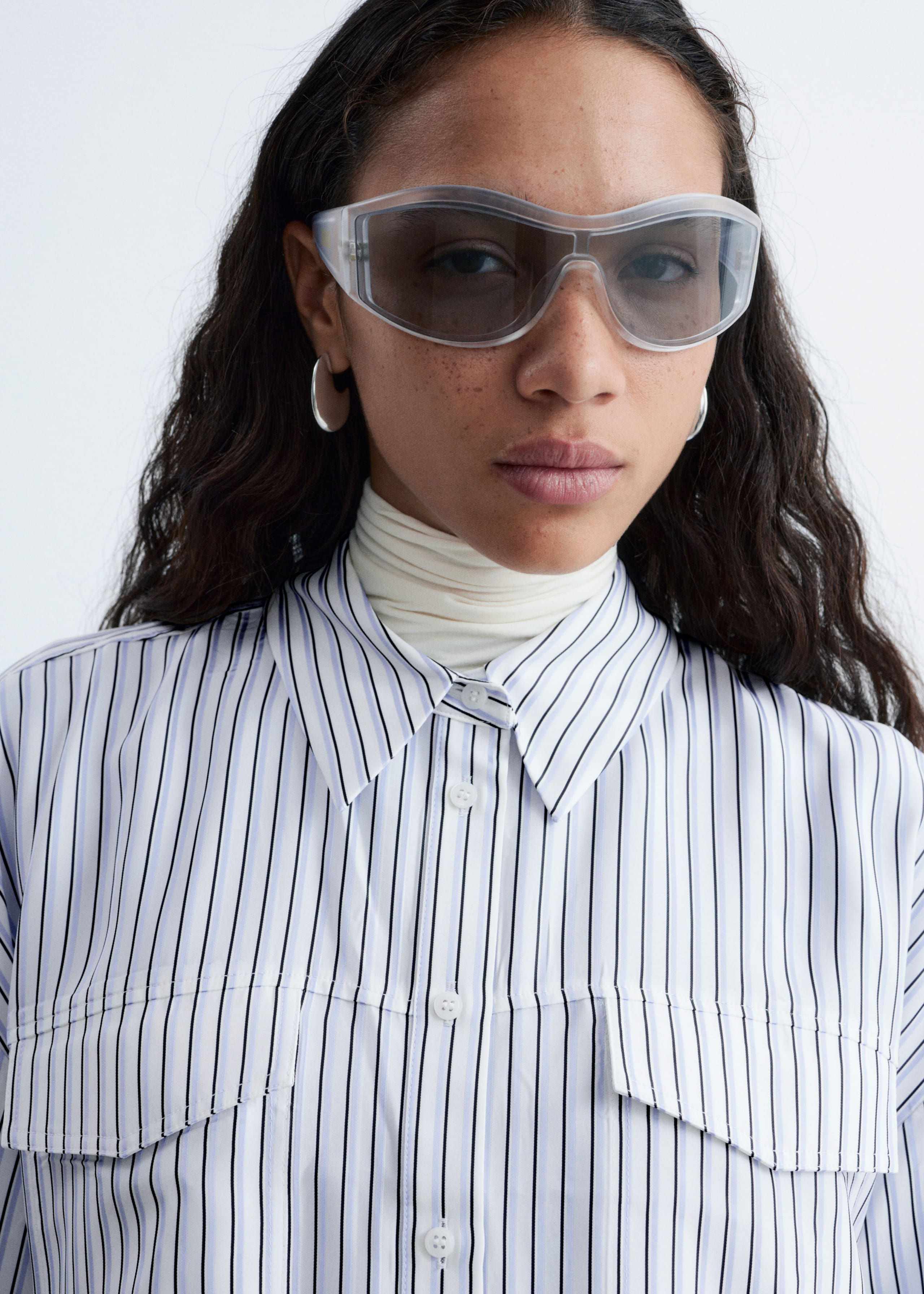 Image of Striped Patch-Pocket Shirt