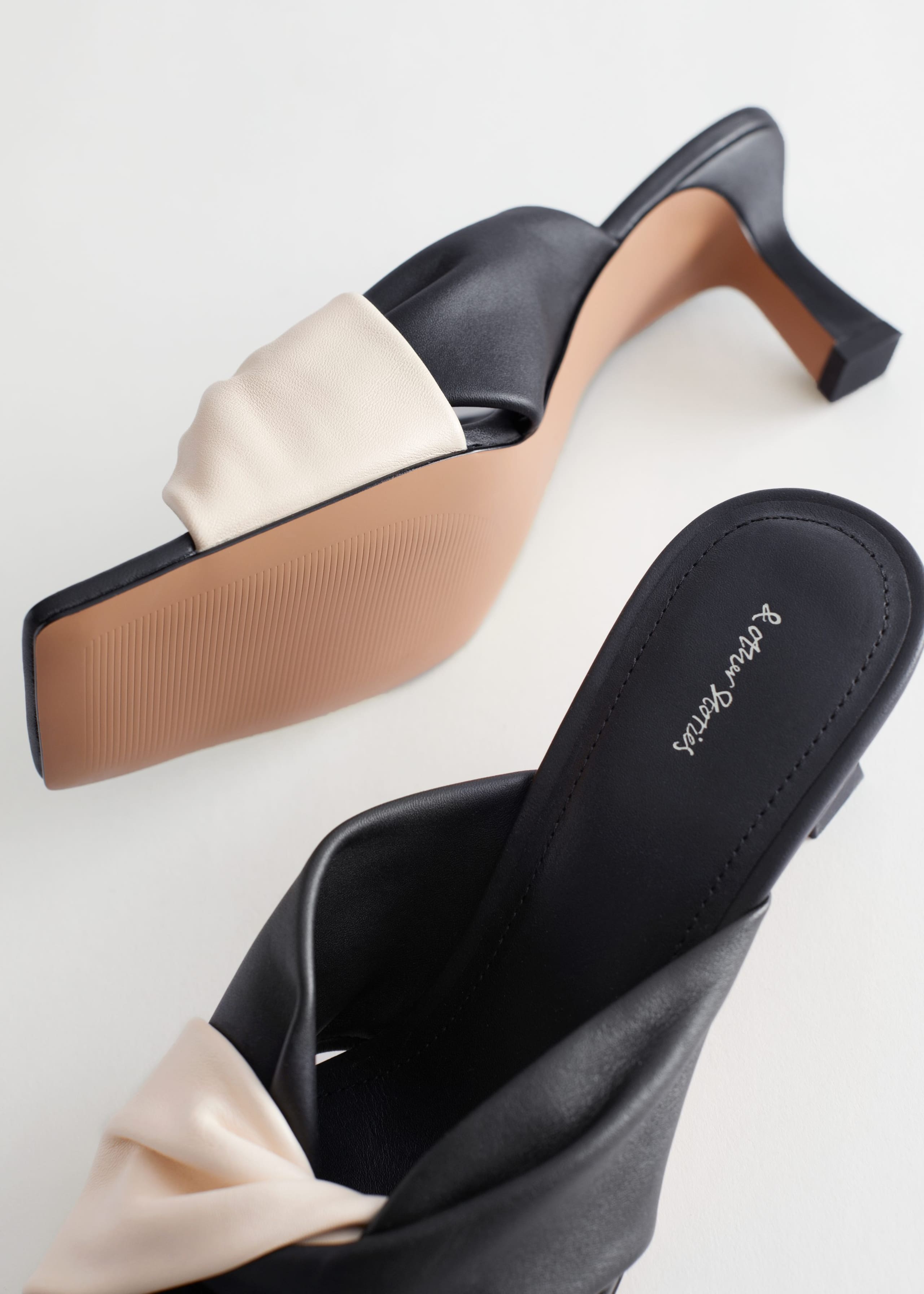 Image of LeatherSlip-onHeeledMules