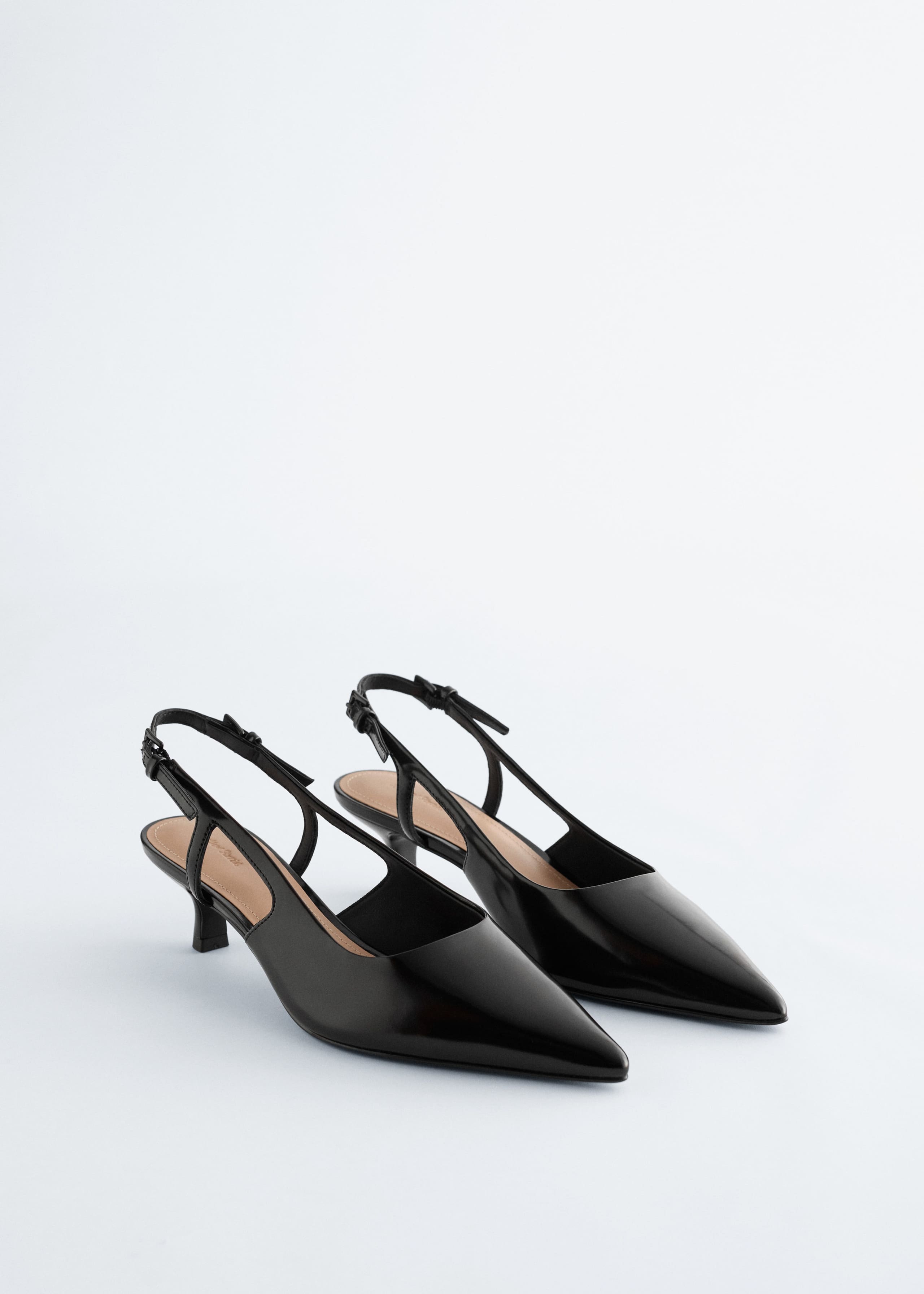 Escarpins à bride arrière en cuir verni - Gris foncé - Still Life