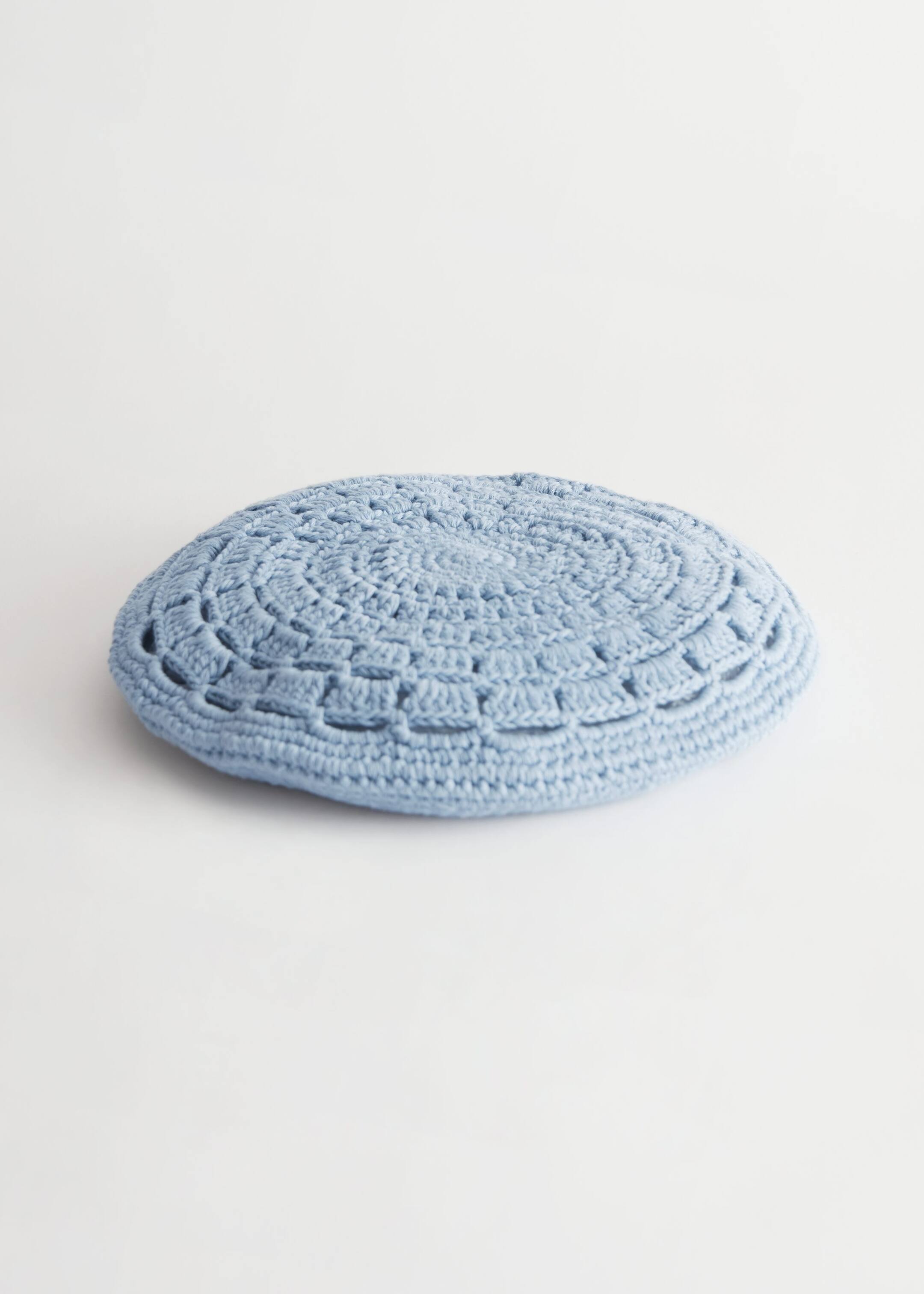 Vis større bilde: Cotton Crocheted Beret - Lyseblå - DAME | H&M NO 1