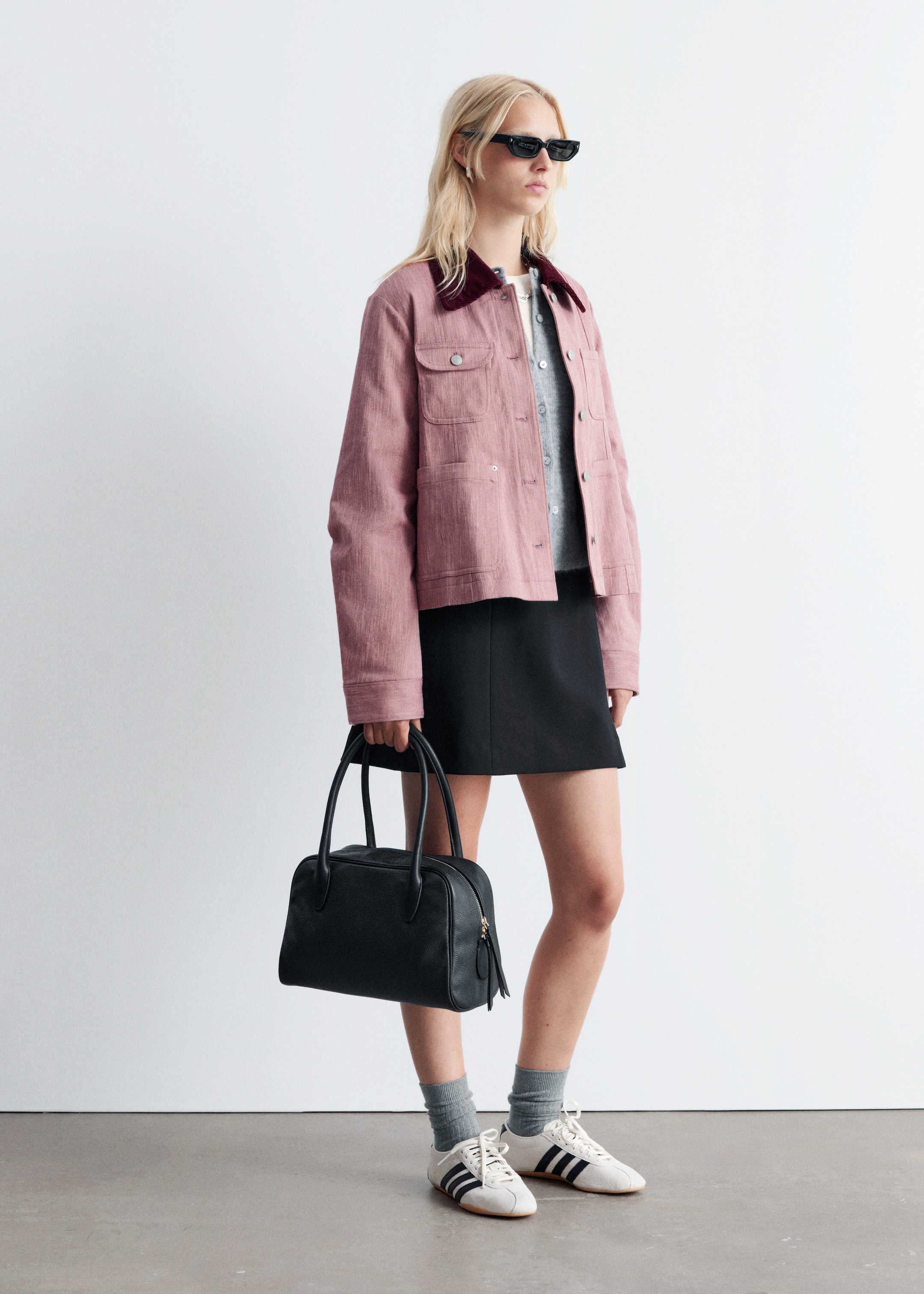 Zobraziť väčší obrázok: Kontrastný kabát v línii A - Púdrovo ružová - ŽENY | H&M SK 4