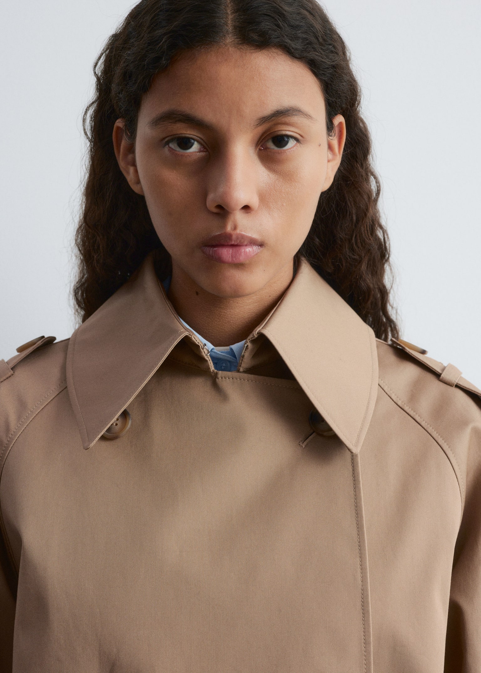 Trench-coat à double boutonnage - Beige/Vert kaki - 11