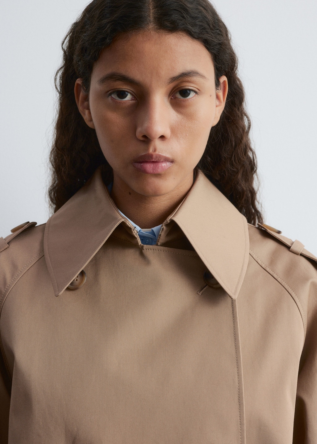 Image of Double-Breasted Trench Jacket