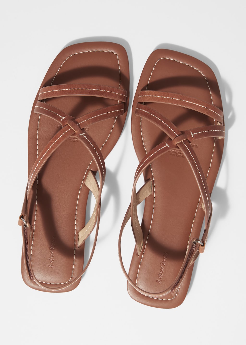Strappy leather sandals - Brown - Still Life