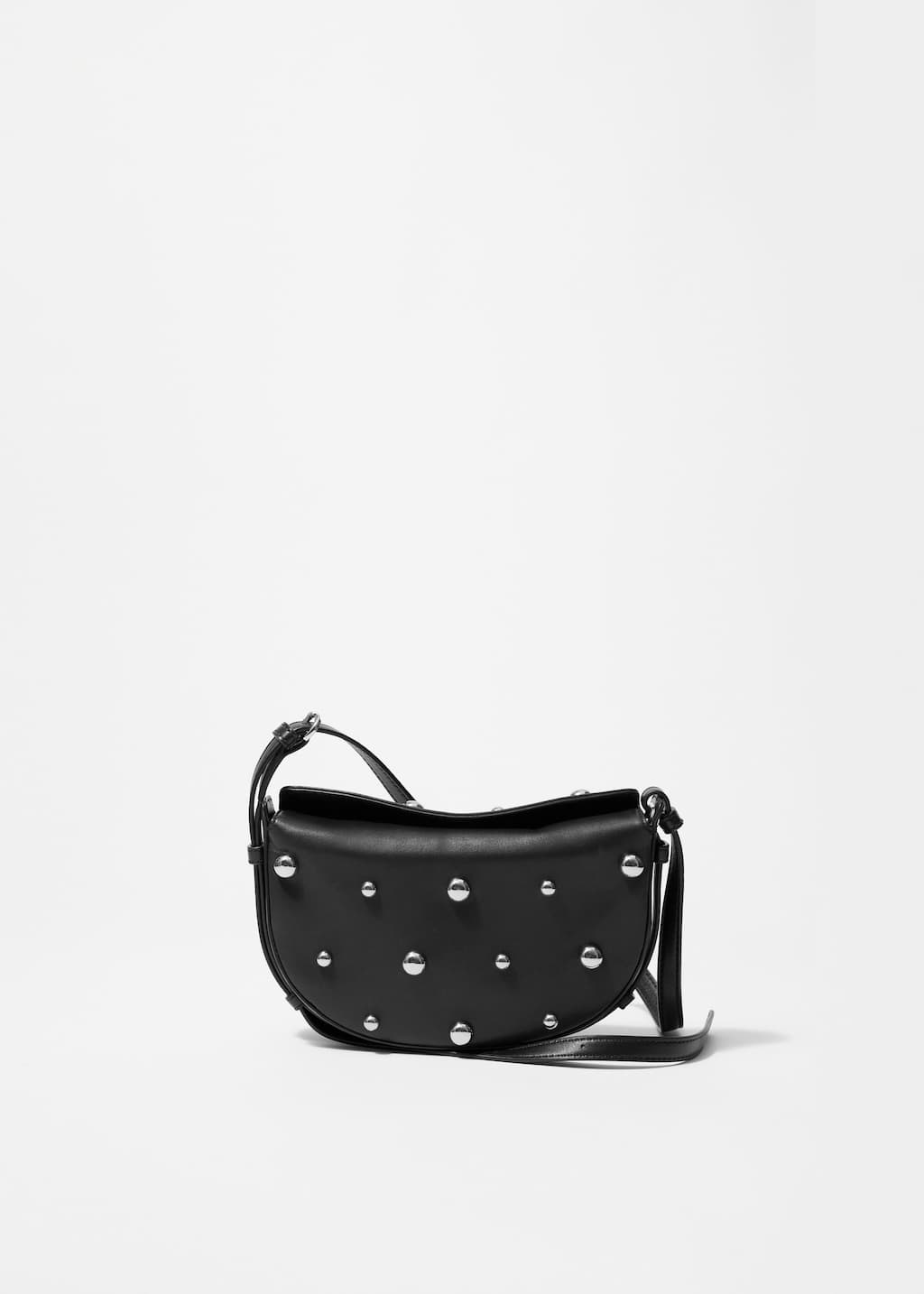 Sac porté épaule en cuir clouté