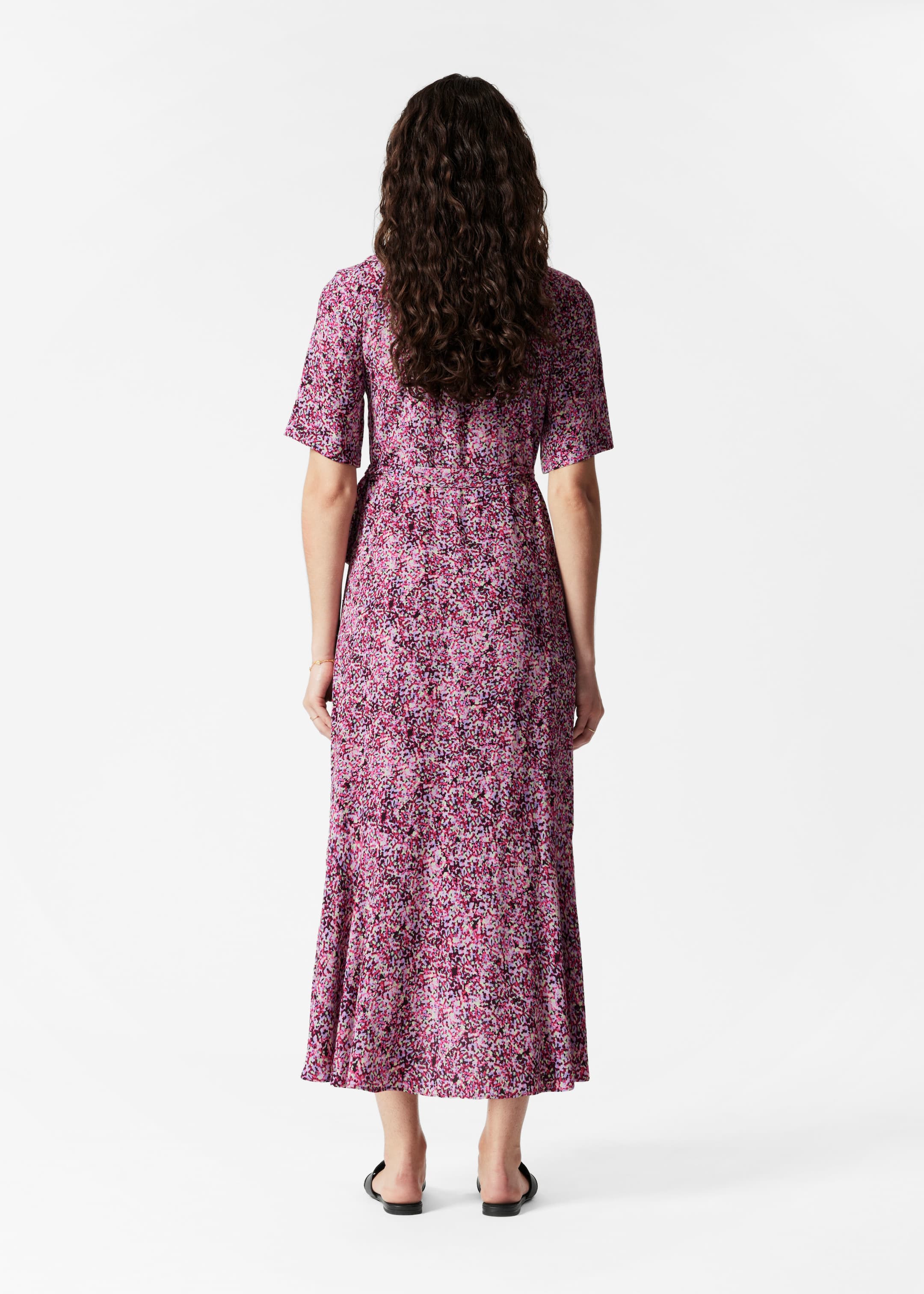 Se større billede: Slå om-midikjole - Pink print - DAME | H&M DK 4