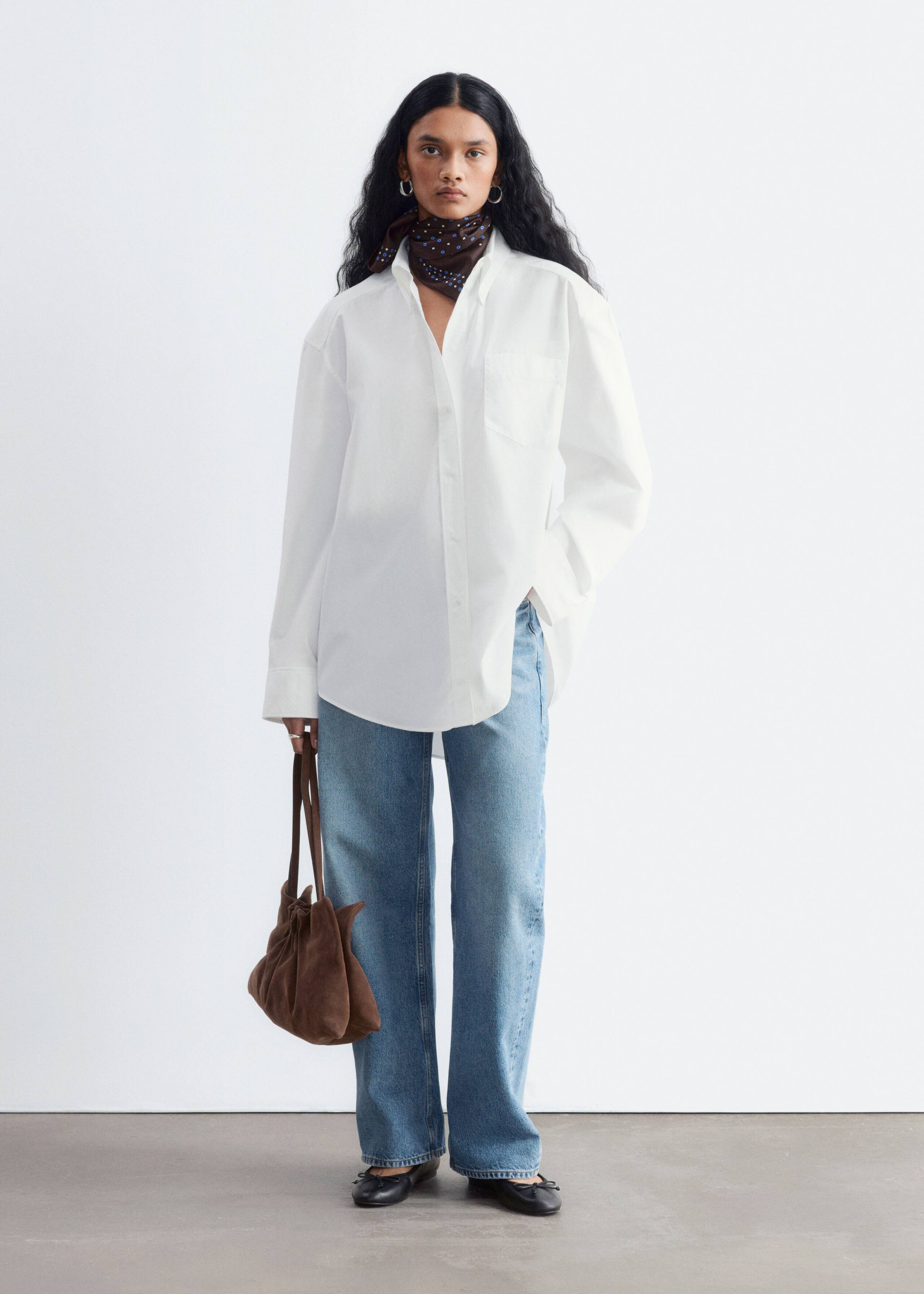 Quilted Cotton Shirt - White - Lookbook