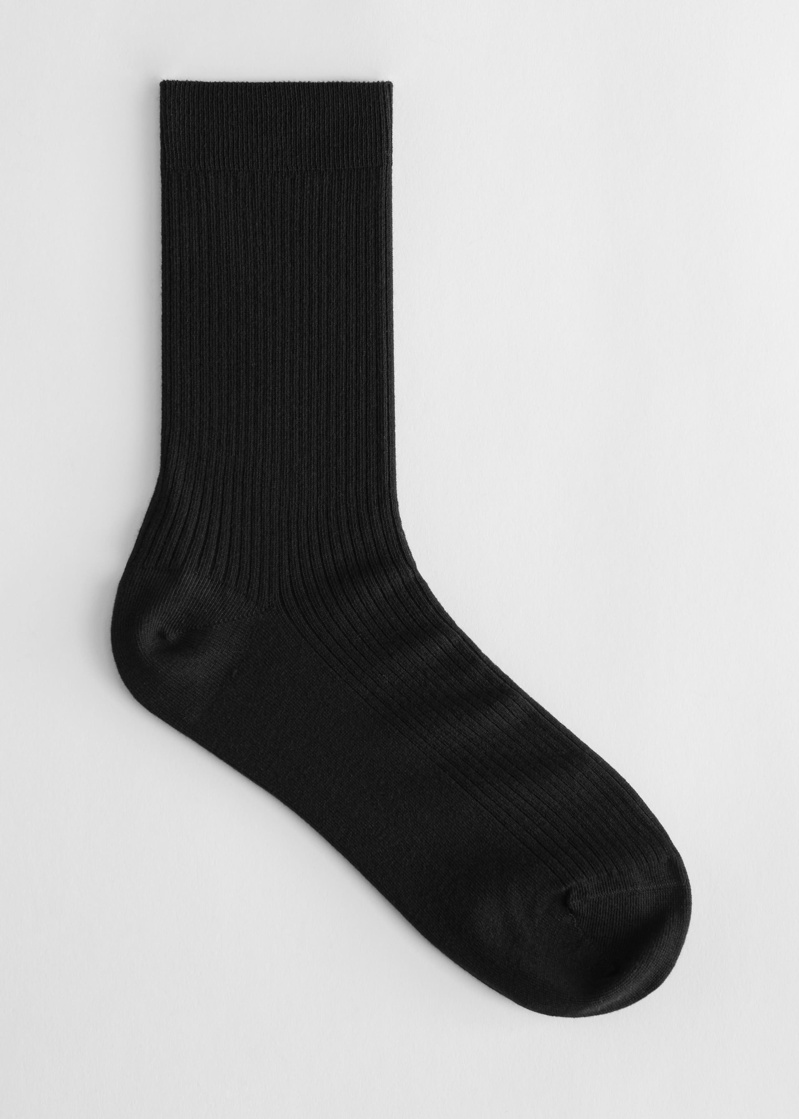 Rib Knit Socks - Pale Blue - Bodegón
