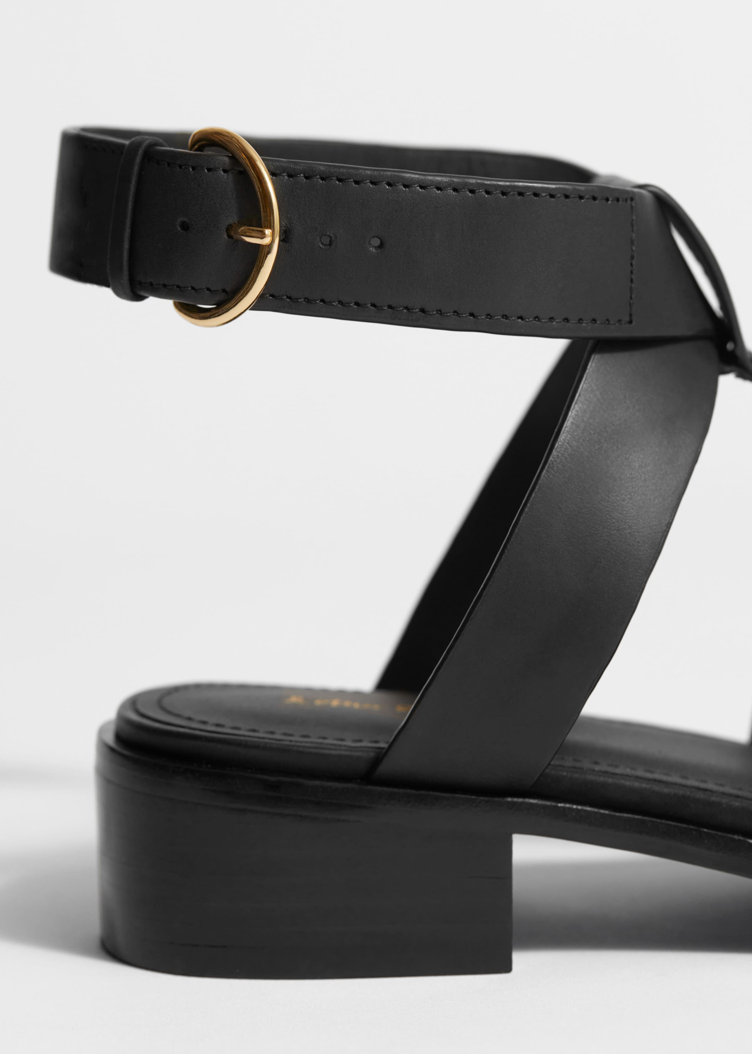 Image of Ankle-Strap Leather Sandals