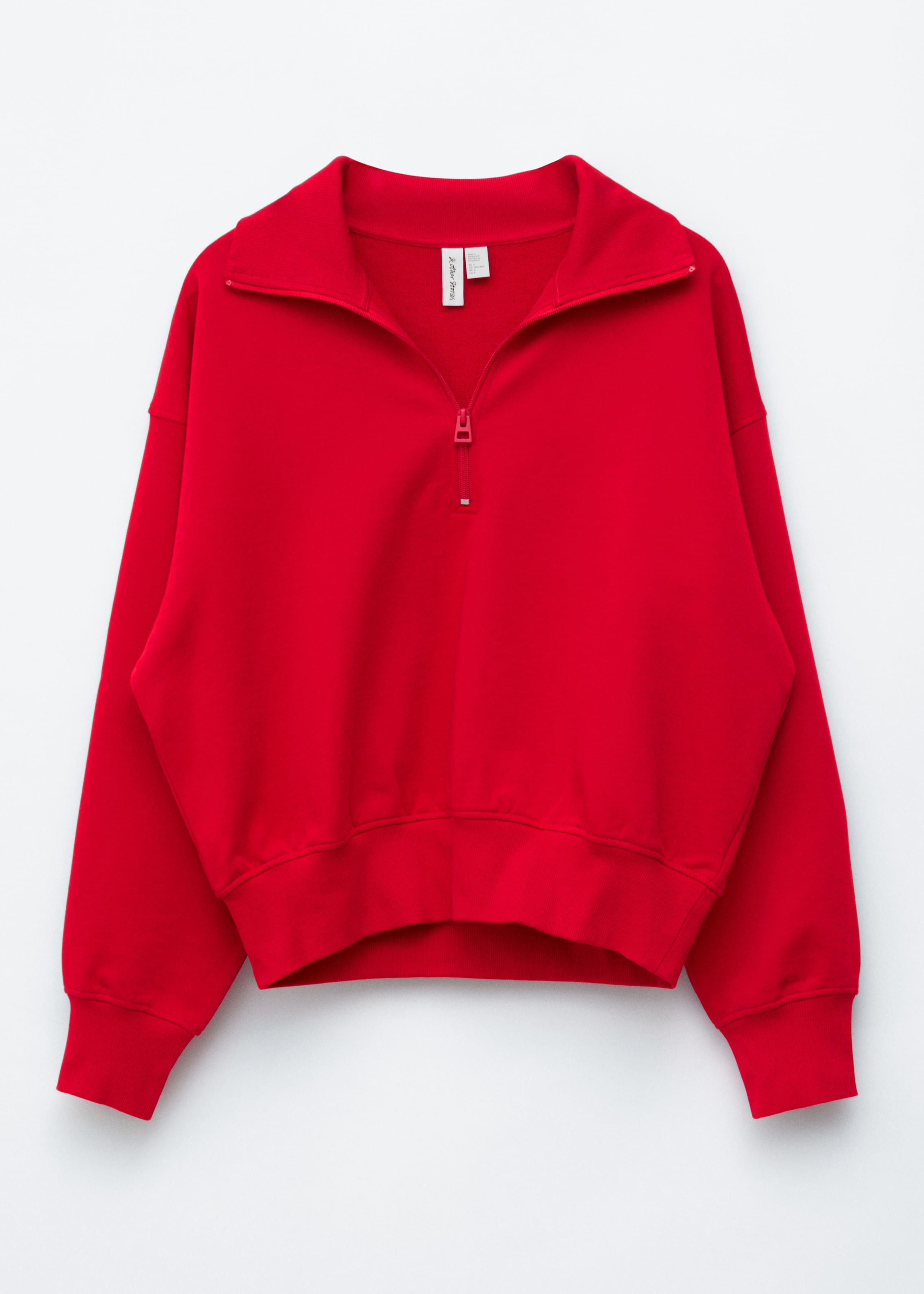 Image of Funnel-Neck Zip-Up Sweatshirt