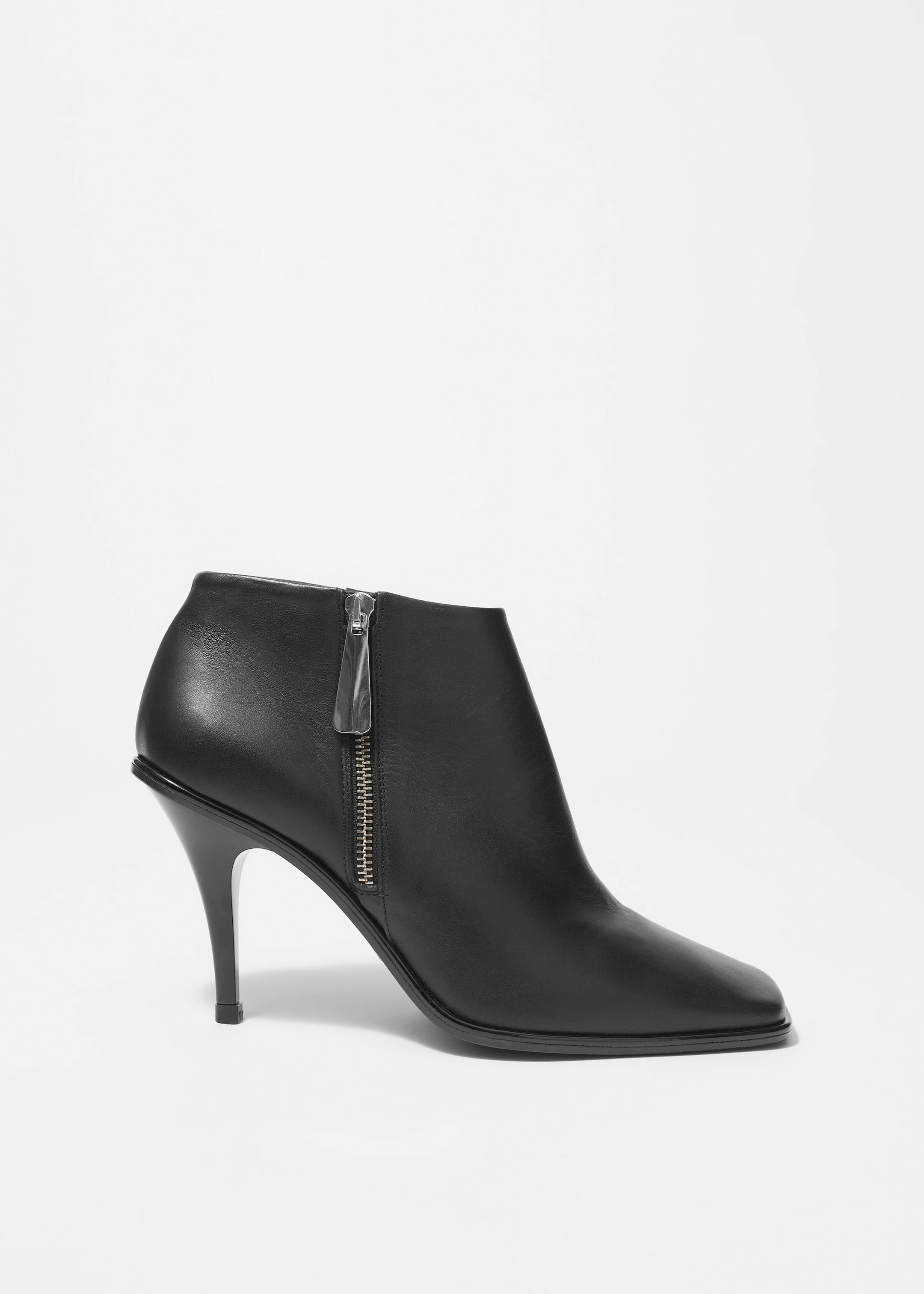 Grotere afbeelding bekijken: Enkellaarzen met vierkante neus - Zwart - DAMES | H&M NL 1