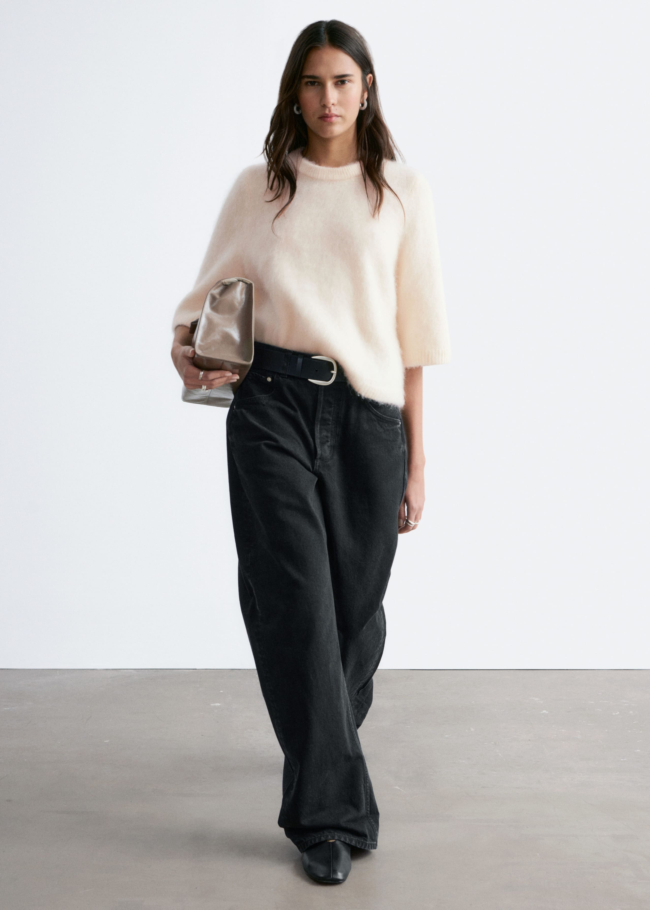 Image of Mohair-Blend Knitted T-shirt