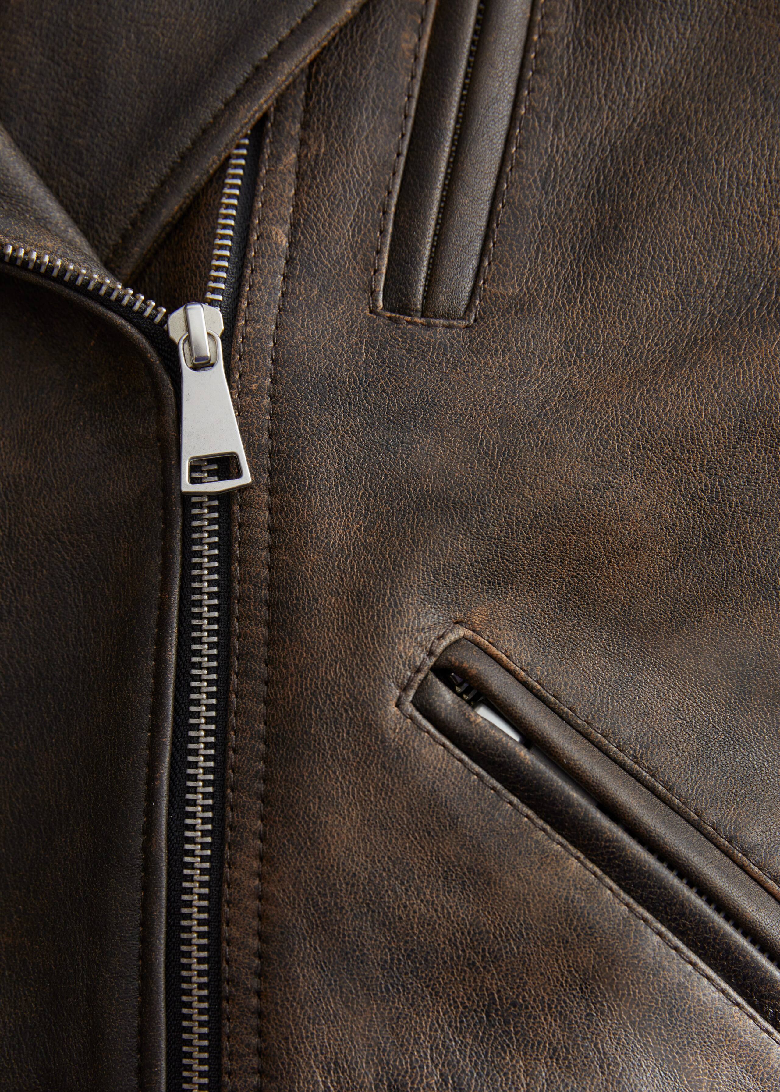 Image of Oversized Biker Leather Jacket