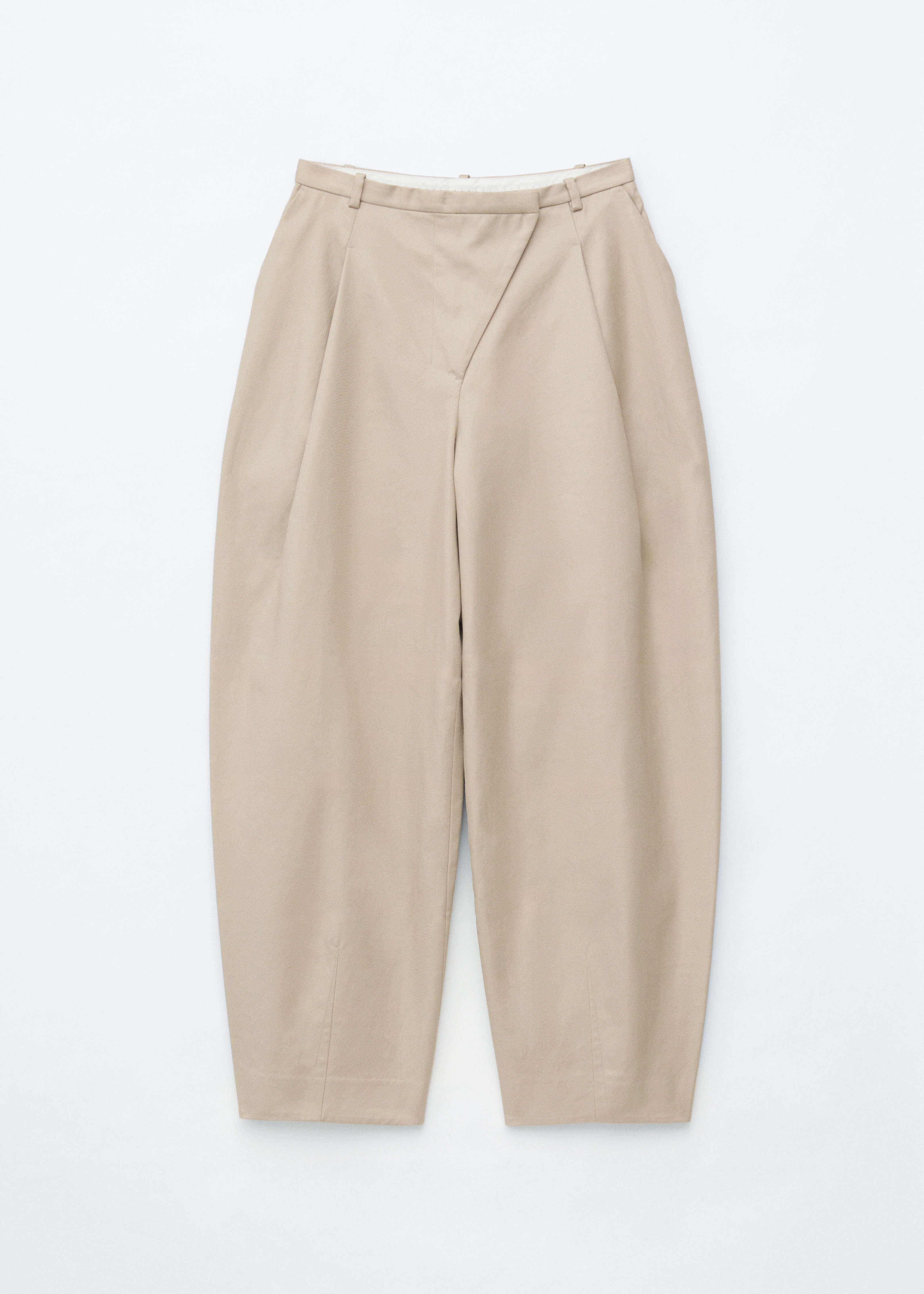 Hose mit Barrel-Bein - Hellbeige