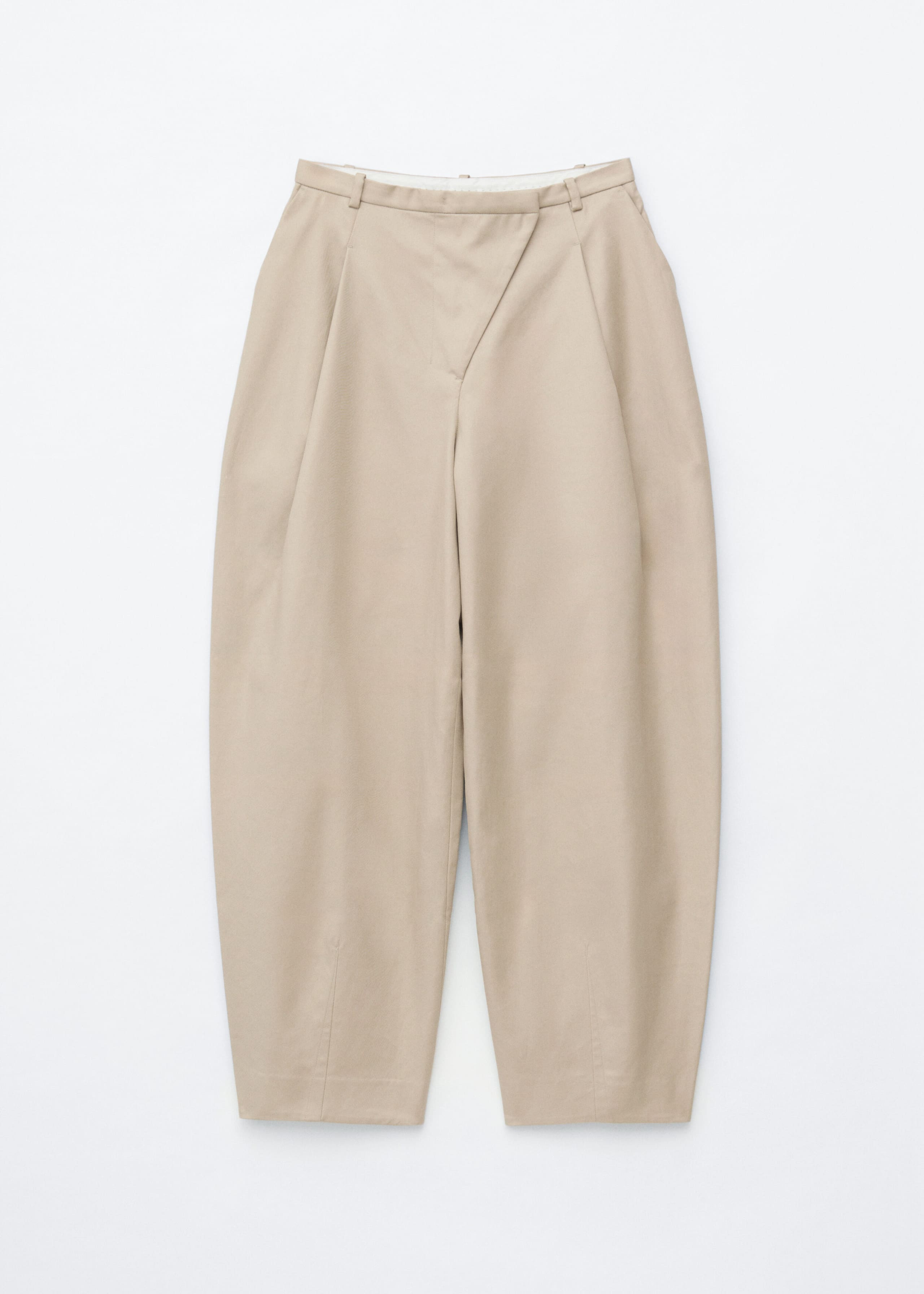 Barrel-Leg Trousers - Light Beige - Still Life
