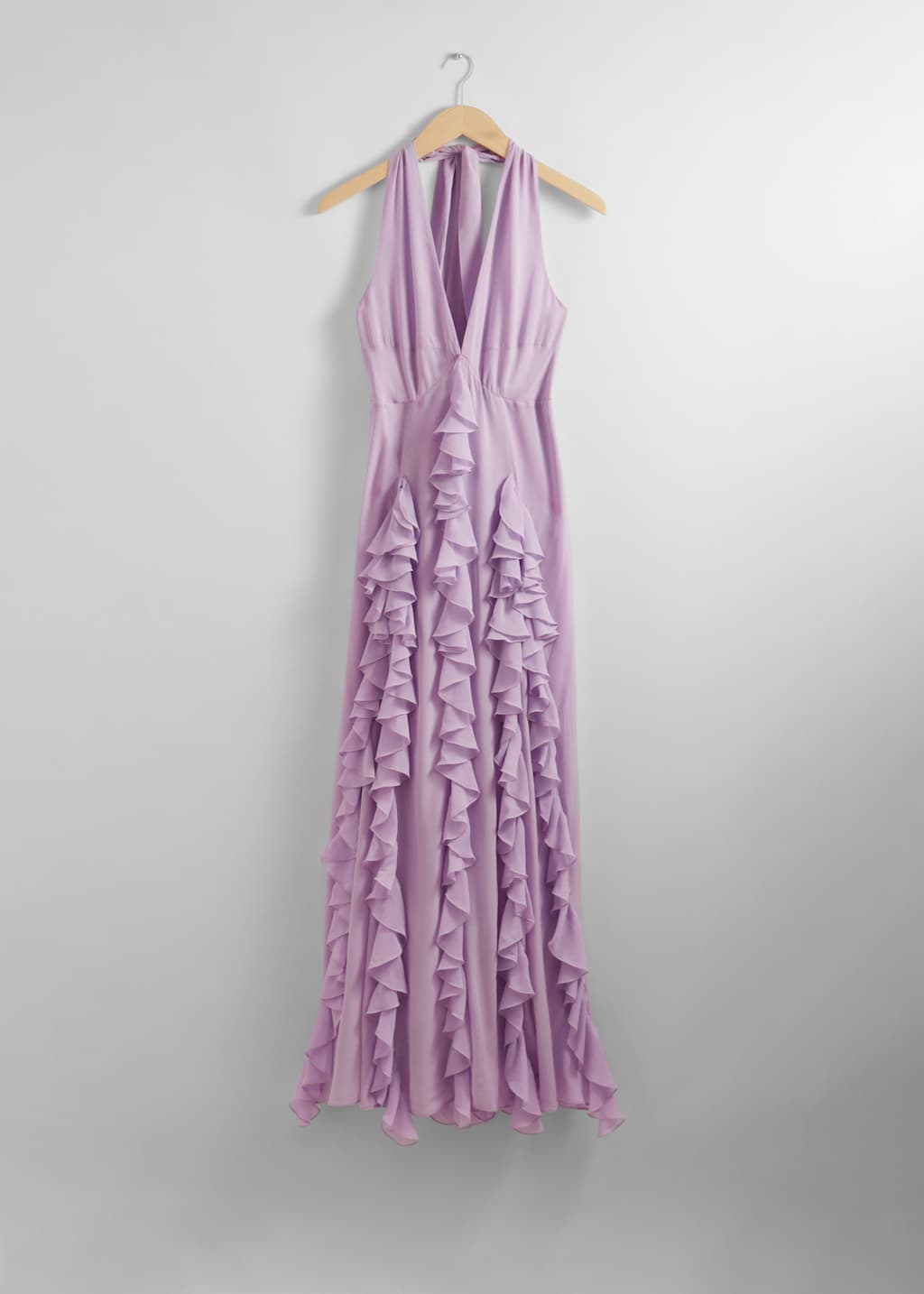 Robe midi volantée à dos nu - Lilas - Still Life