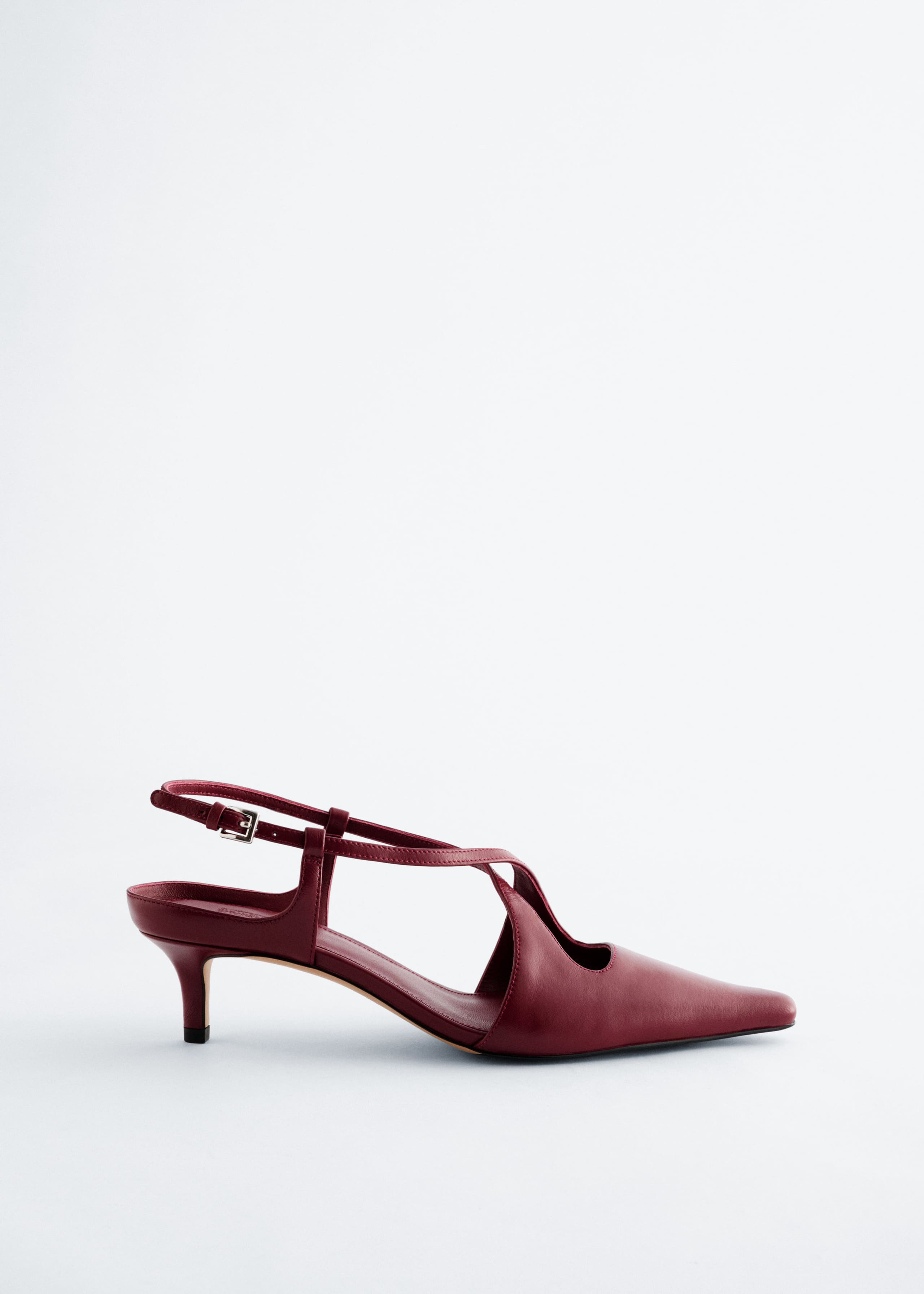 Image of Criss-Cross Leather Slingback Pumps
