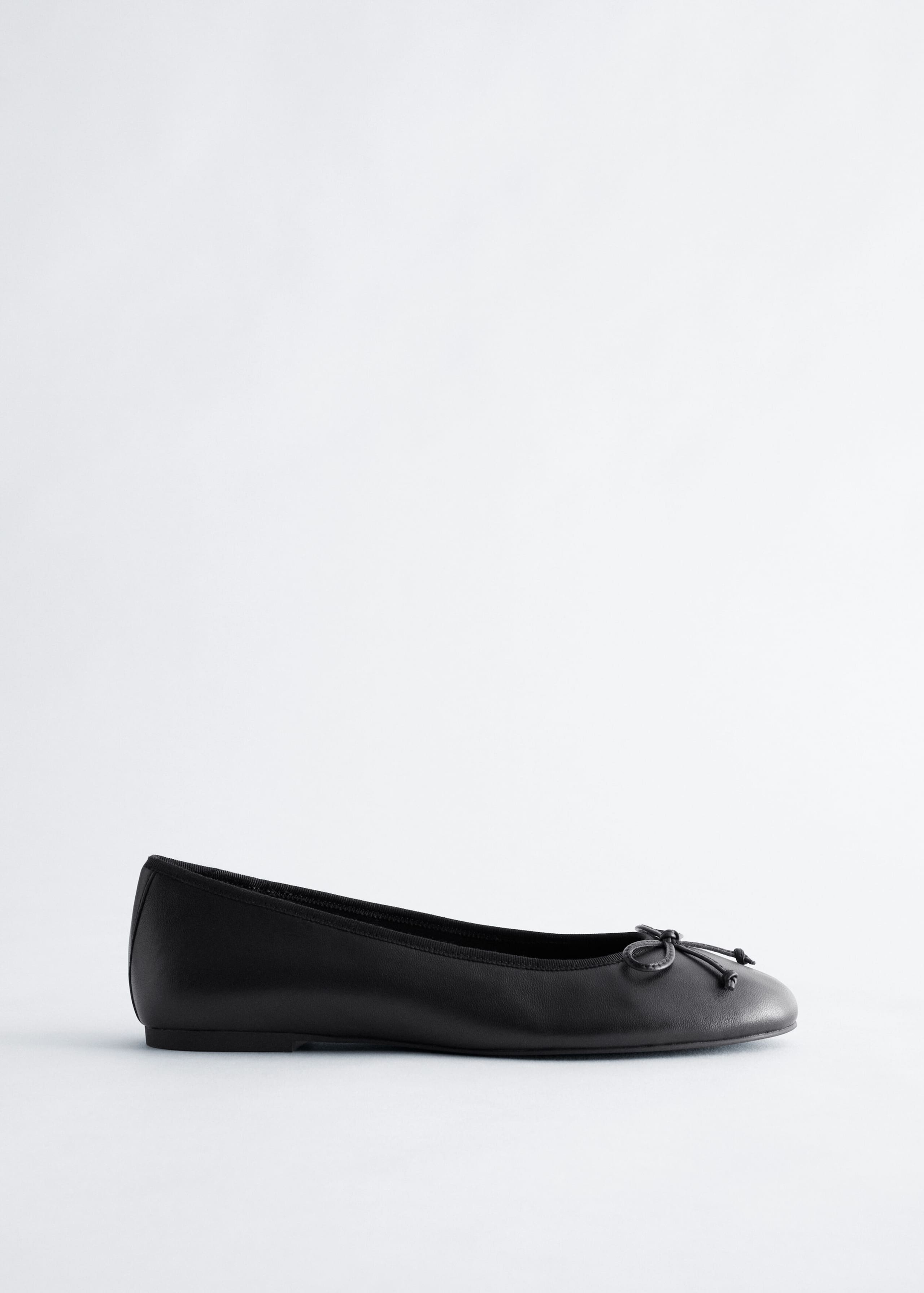 Leren ballerina's - Zwart - Stilleven