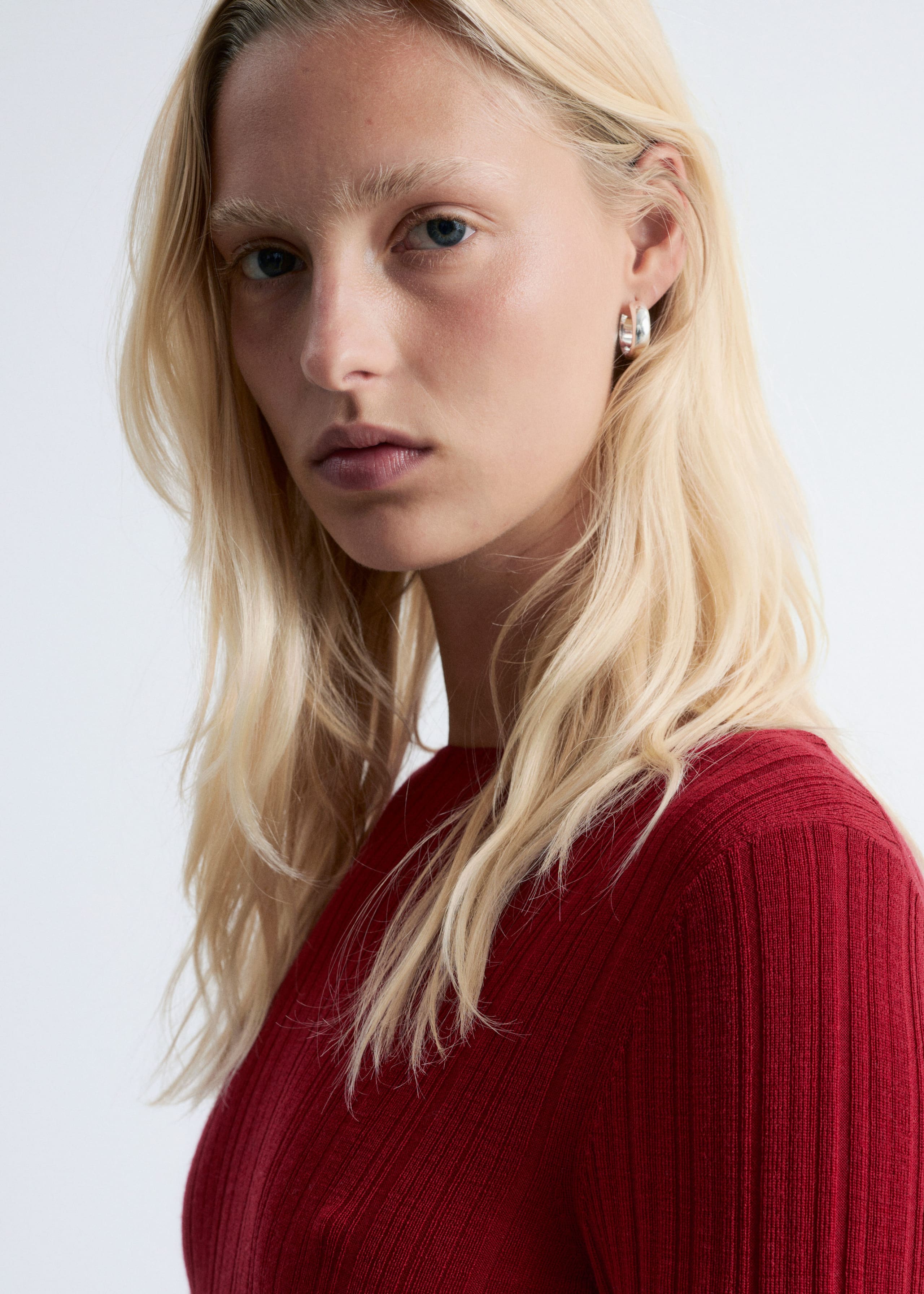 Image of Rib-Knit Wool Boatneck Top