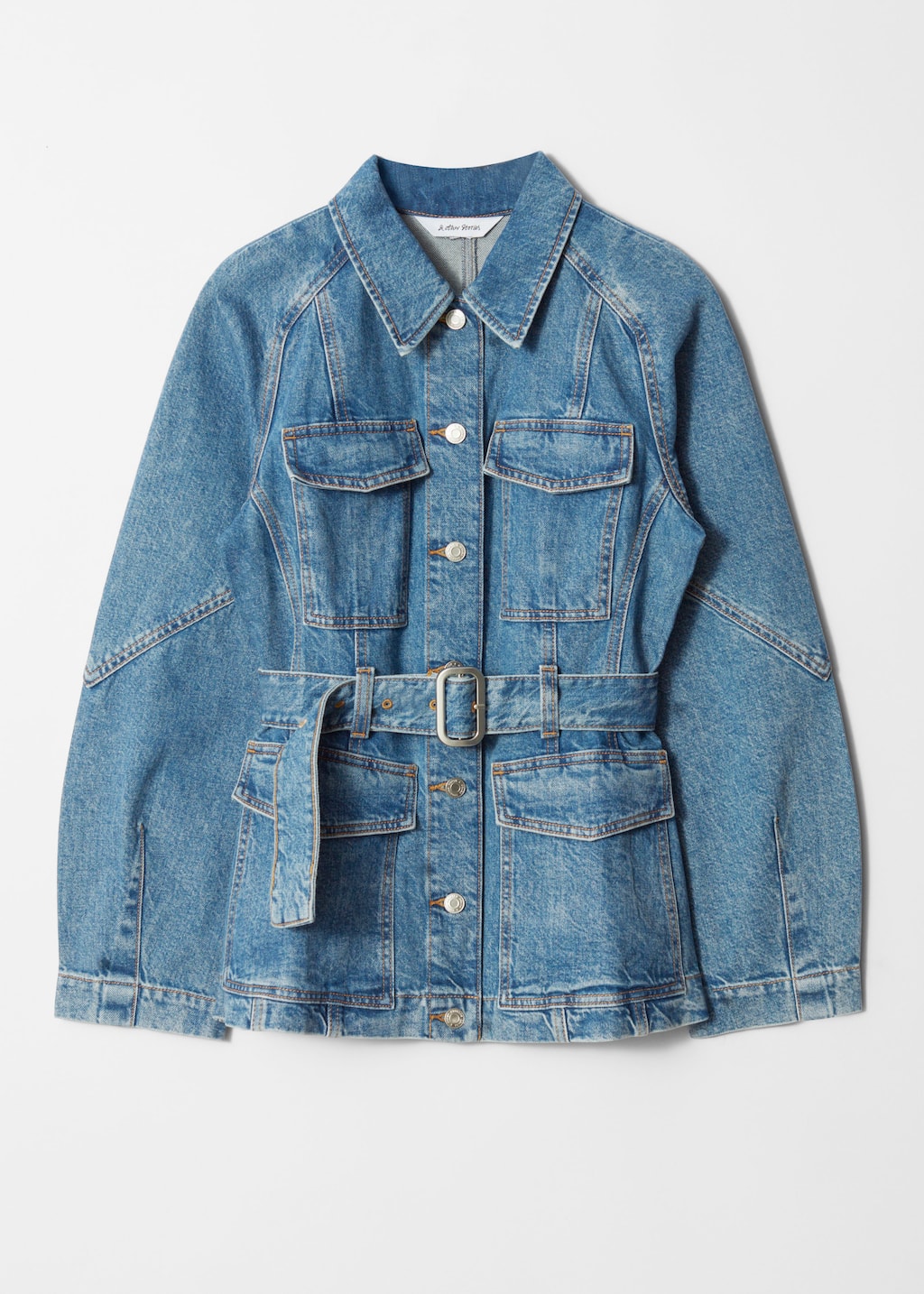 Image of Belted Denim Jacket