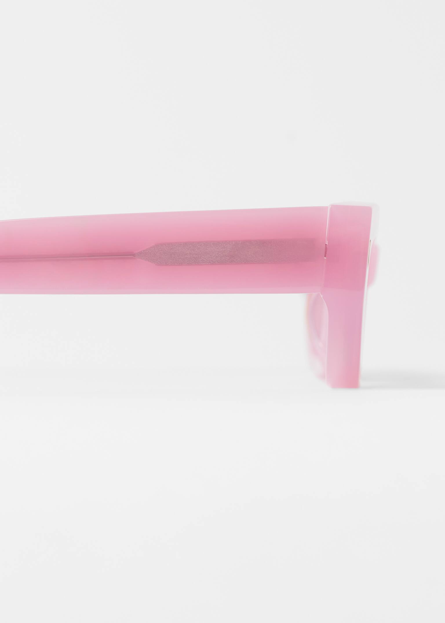 Ochelari de soare cu ramă îngustă din acetat - Pink/Negru - 7