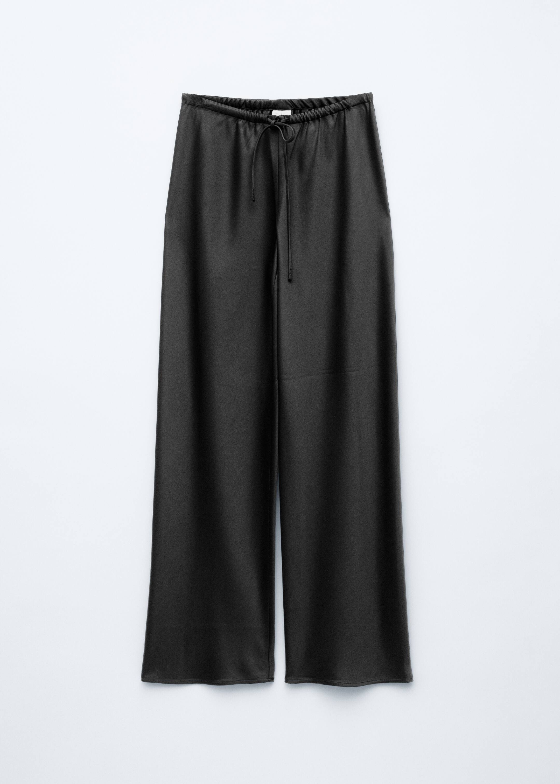 Ingrandisci l'immagine: Drawstring Satin Trousers - Black - DONNA | H&M CH 1