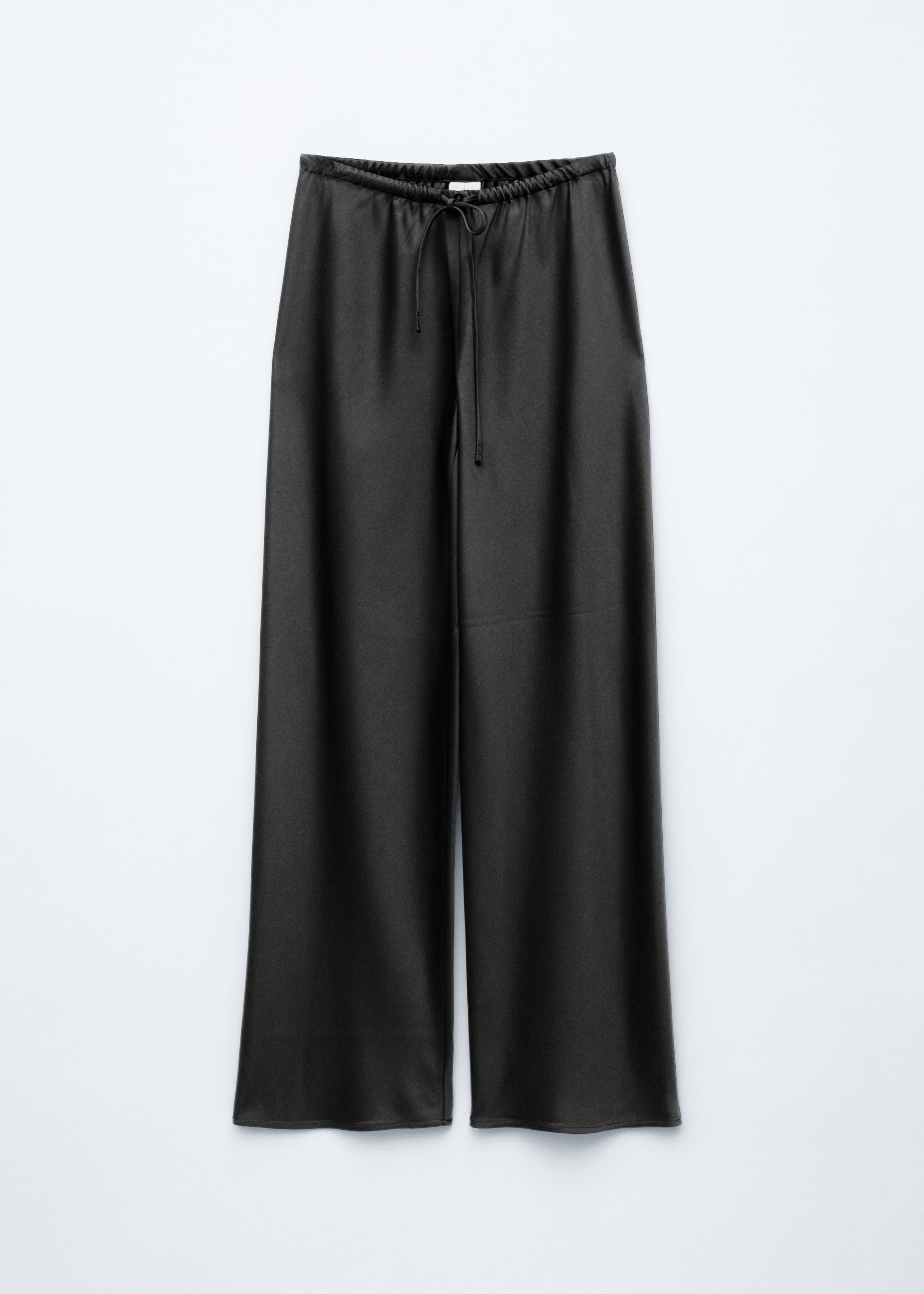 Image of Drawstring Satin Trousers