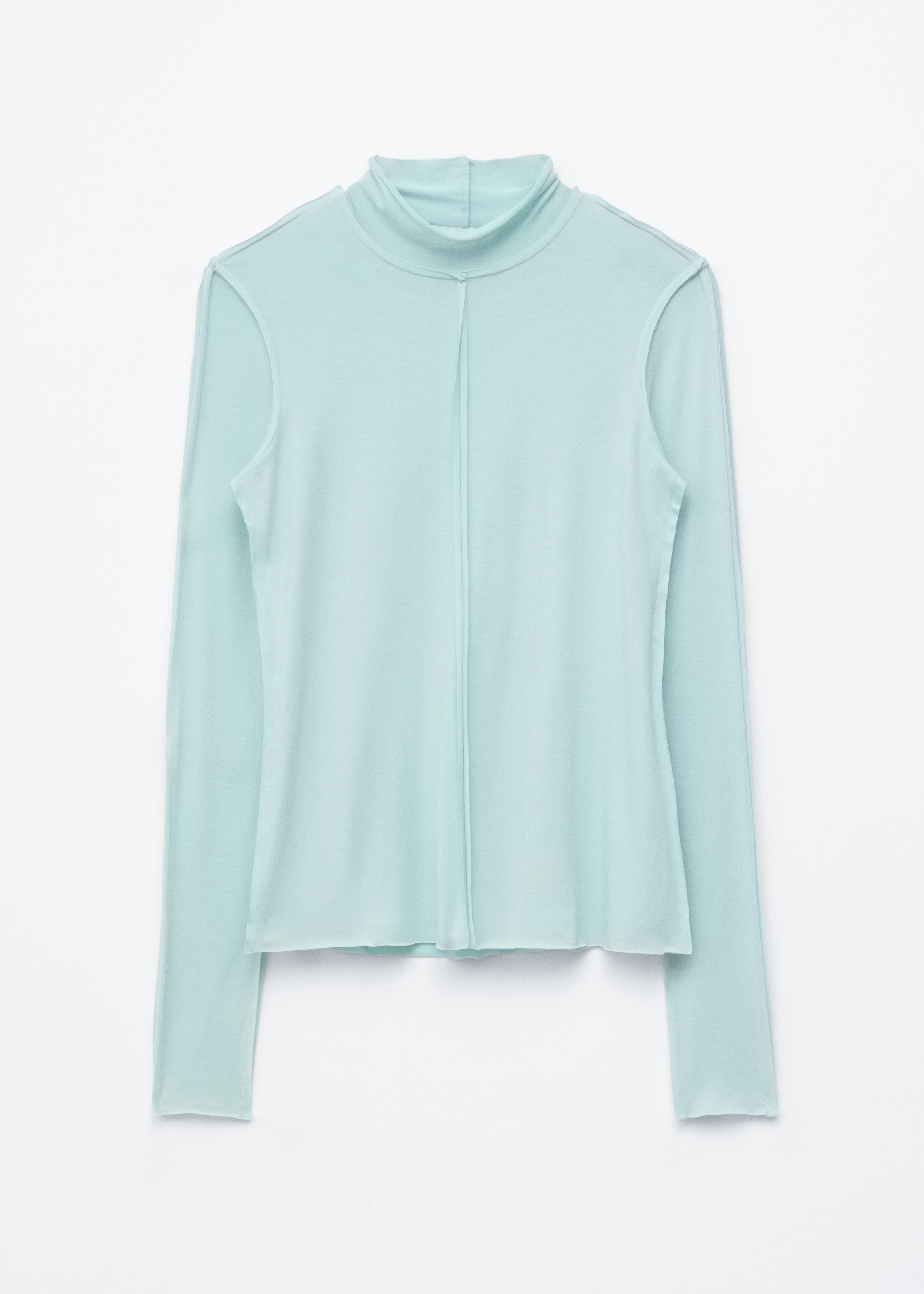 Haut à col roulé et manches longues - Turquoise/Bleu vif