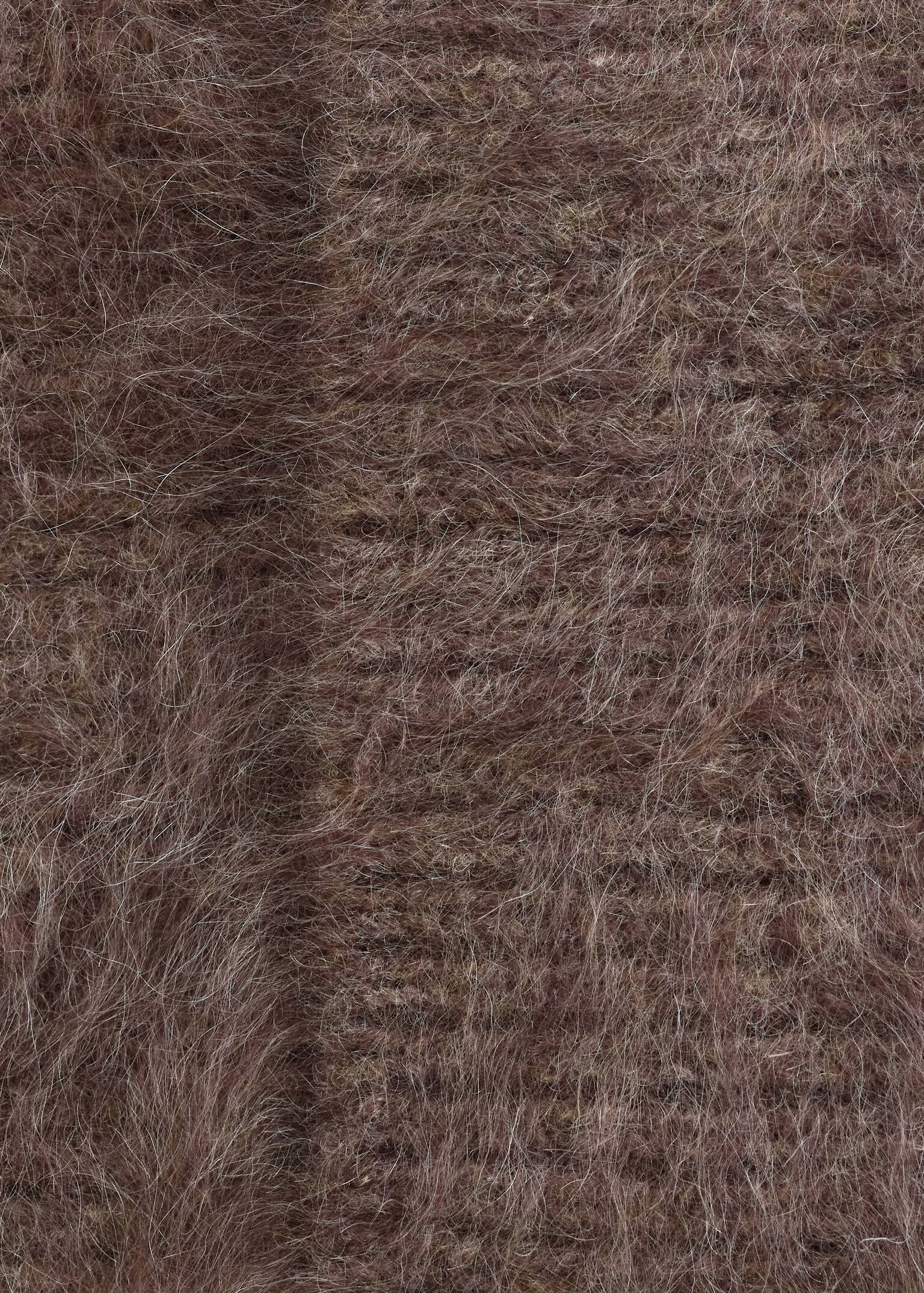 Bonnet en cachemire brossé - Marron foncé/Couleur crème/Brun rouille/Rose clair - 3