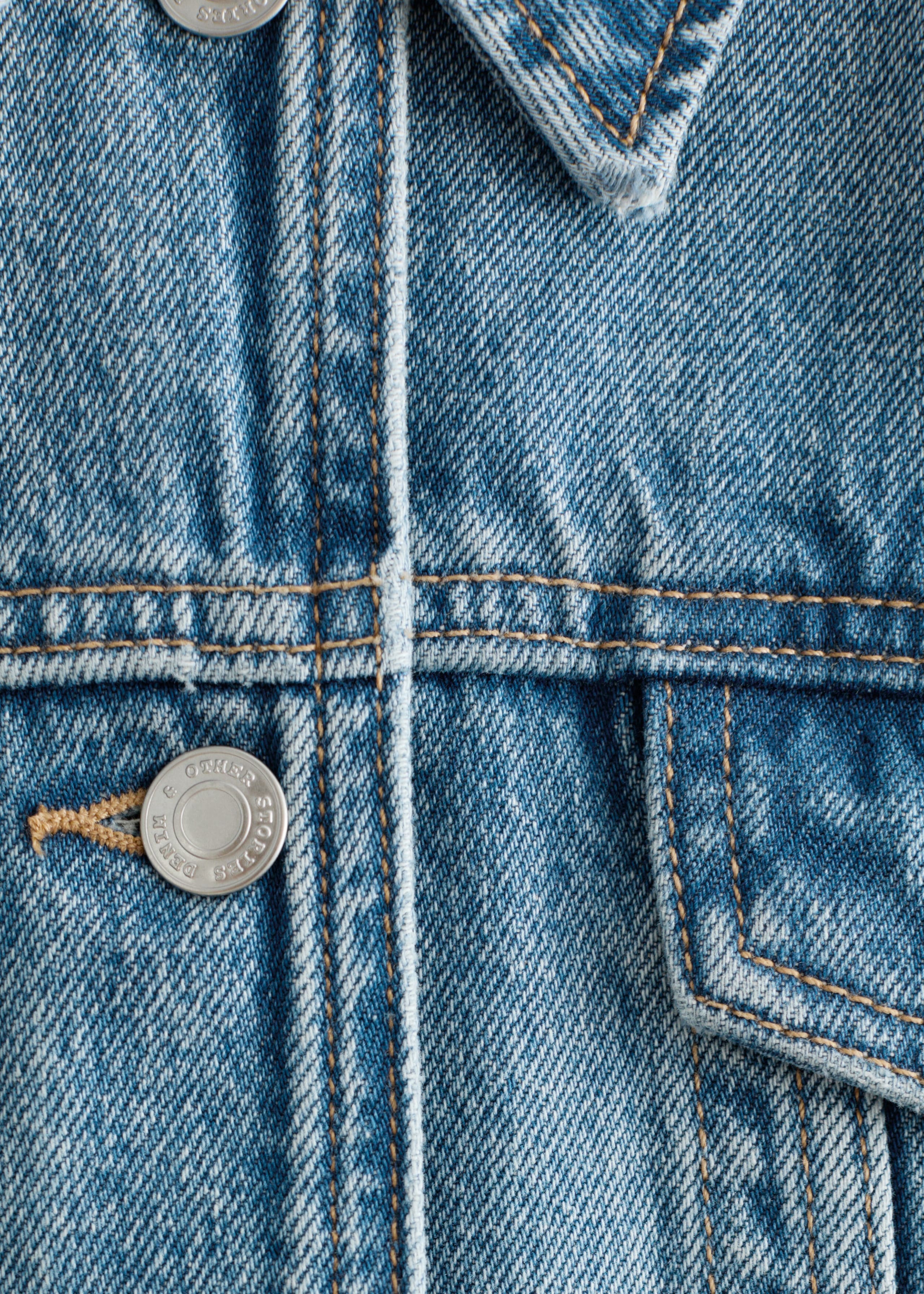 Sculpted Denim Jacket - {{variantName}} - Descriptive Detail
