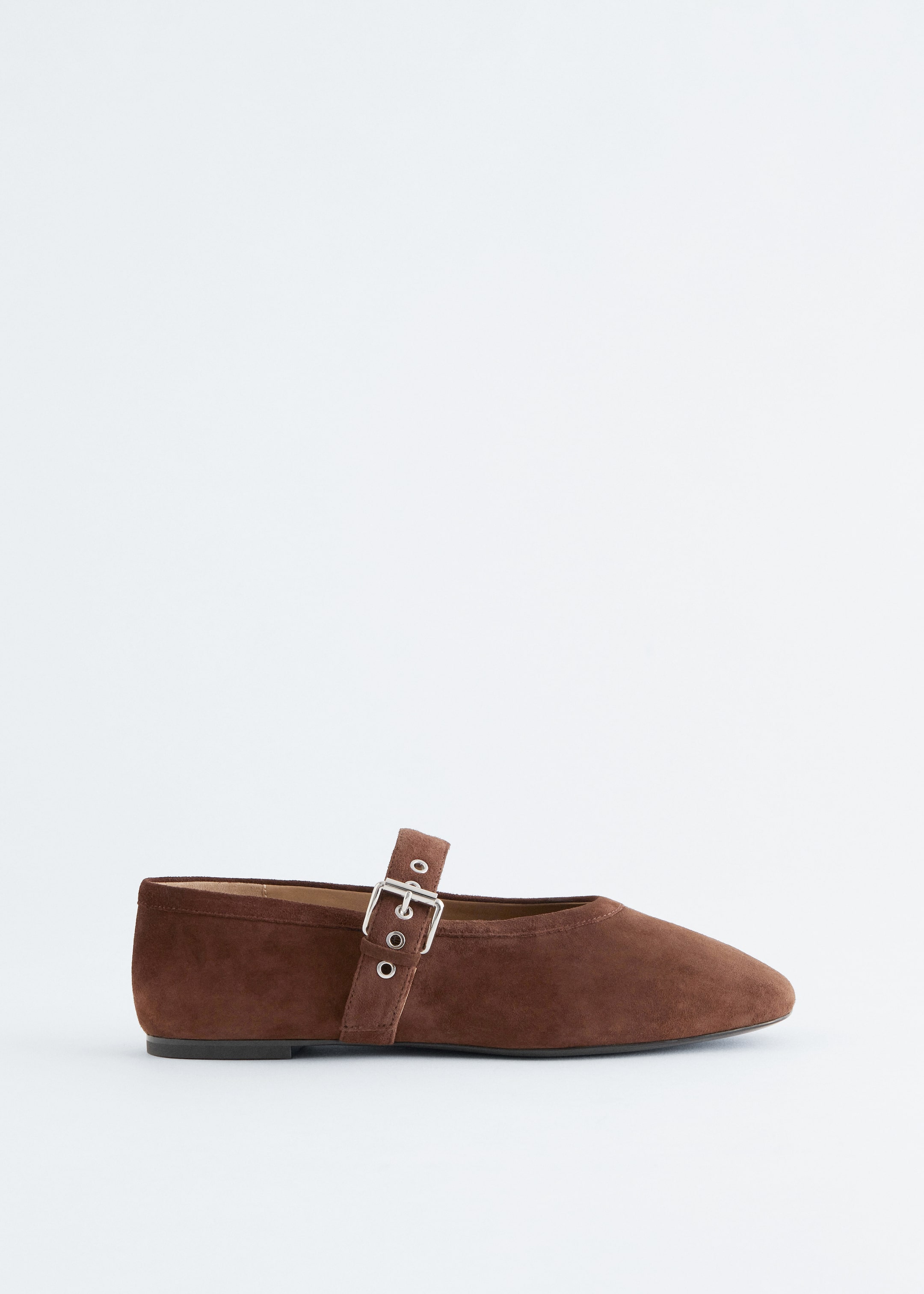 View larger image: Mary-Jane Ballet Flats - Brown Suede - Ladies | H&M GB 3