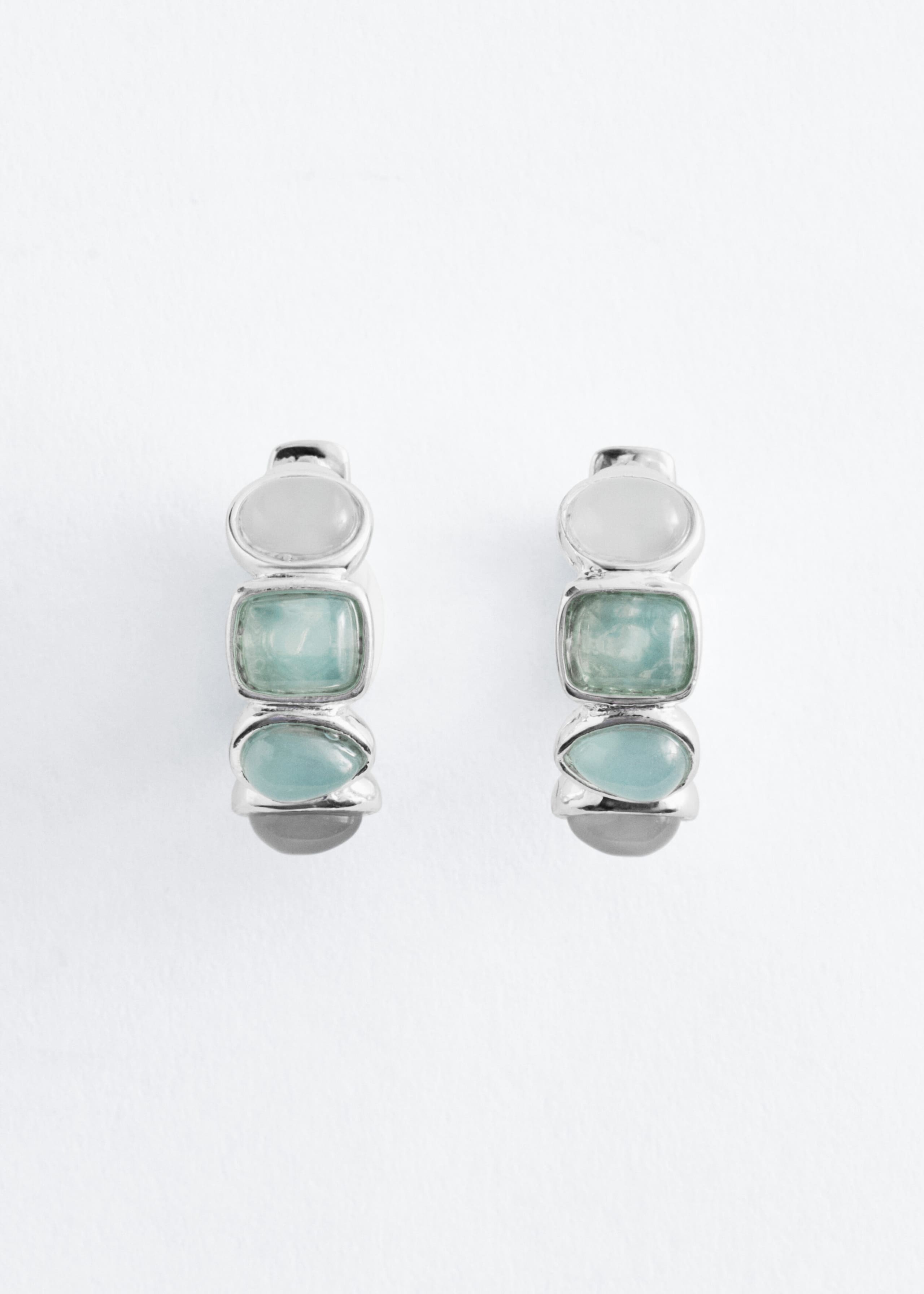 Créoles avec pierre fine - Argenté - Still Life