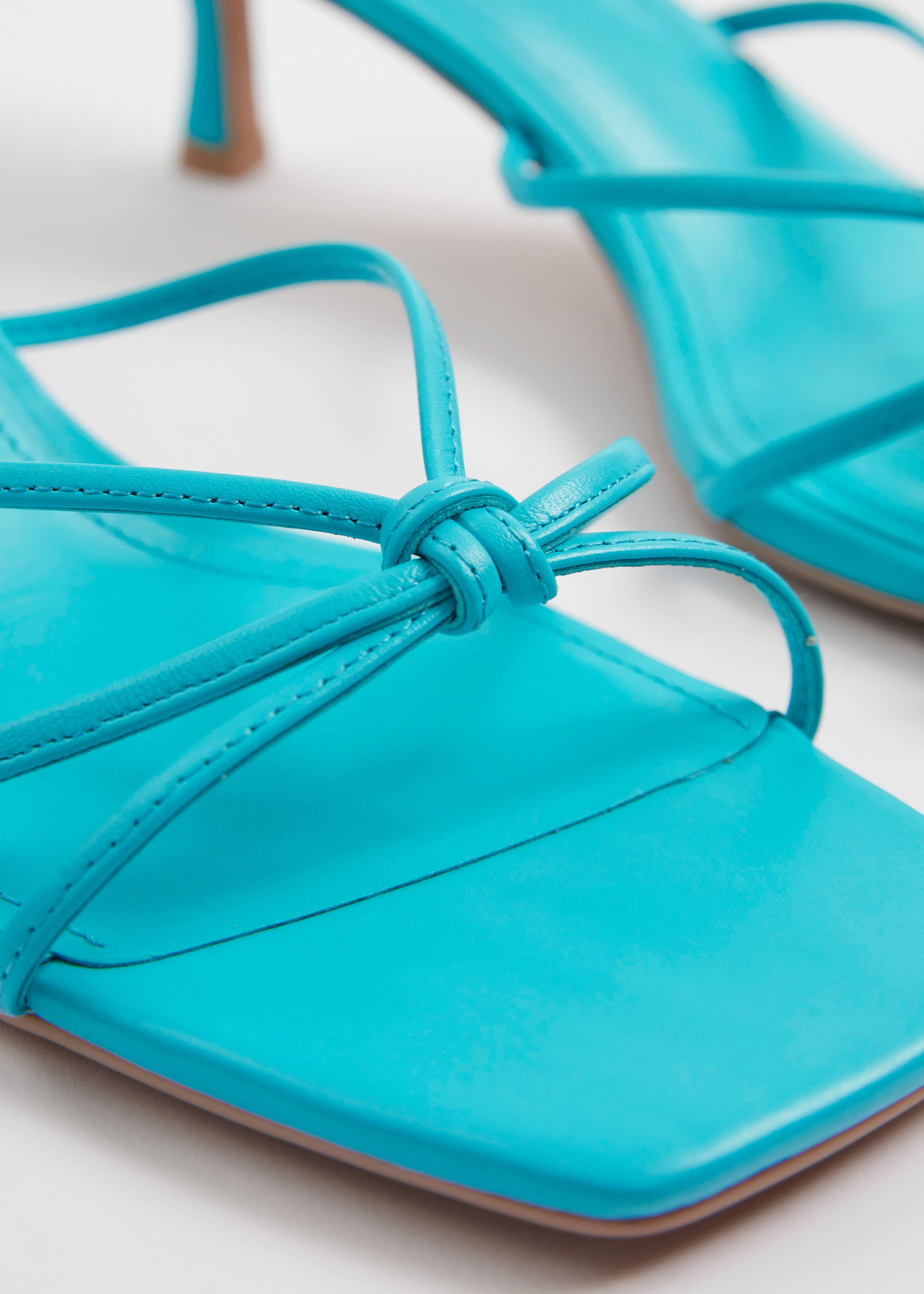Image of Strappy Kitten Heel Leather Sandals
