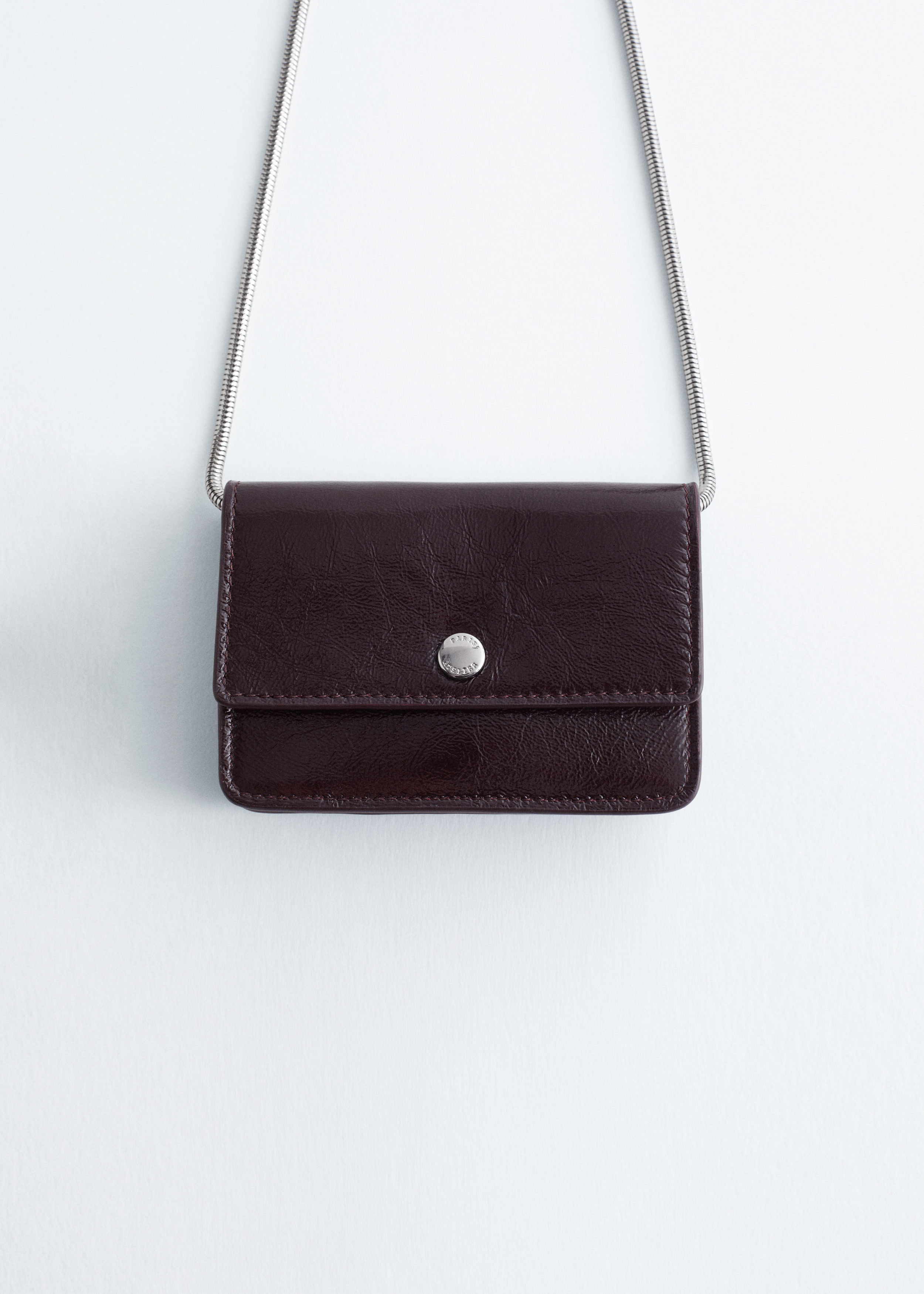 Leather Crossbody Cardholder Burgundy Other Stories US