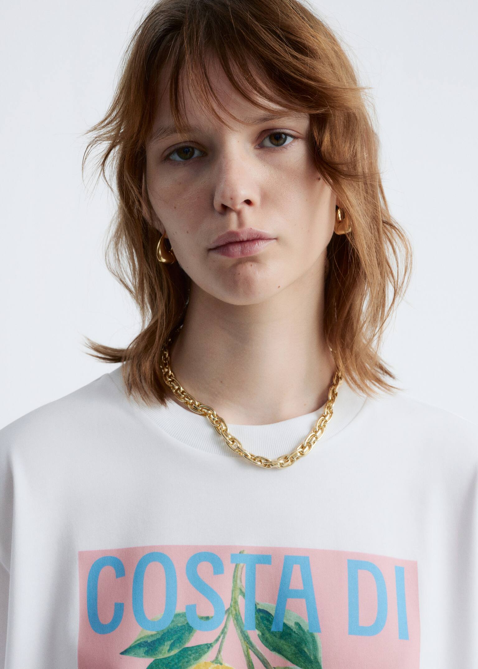 oversized póló - White Print/Pink Print - 5