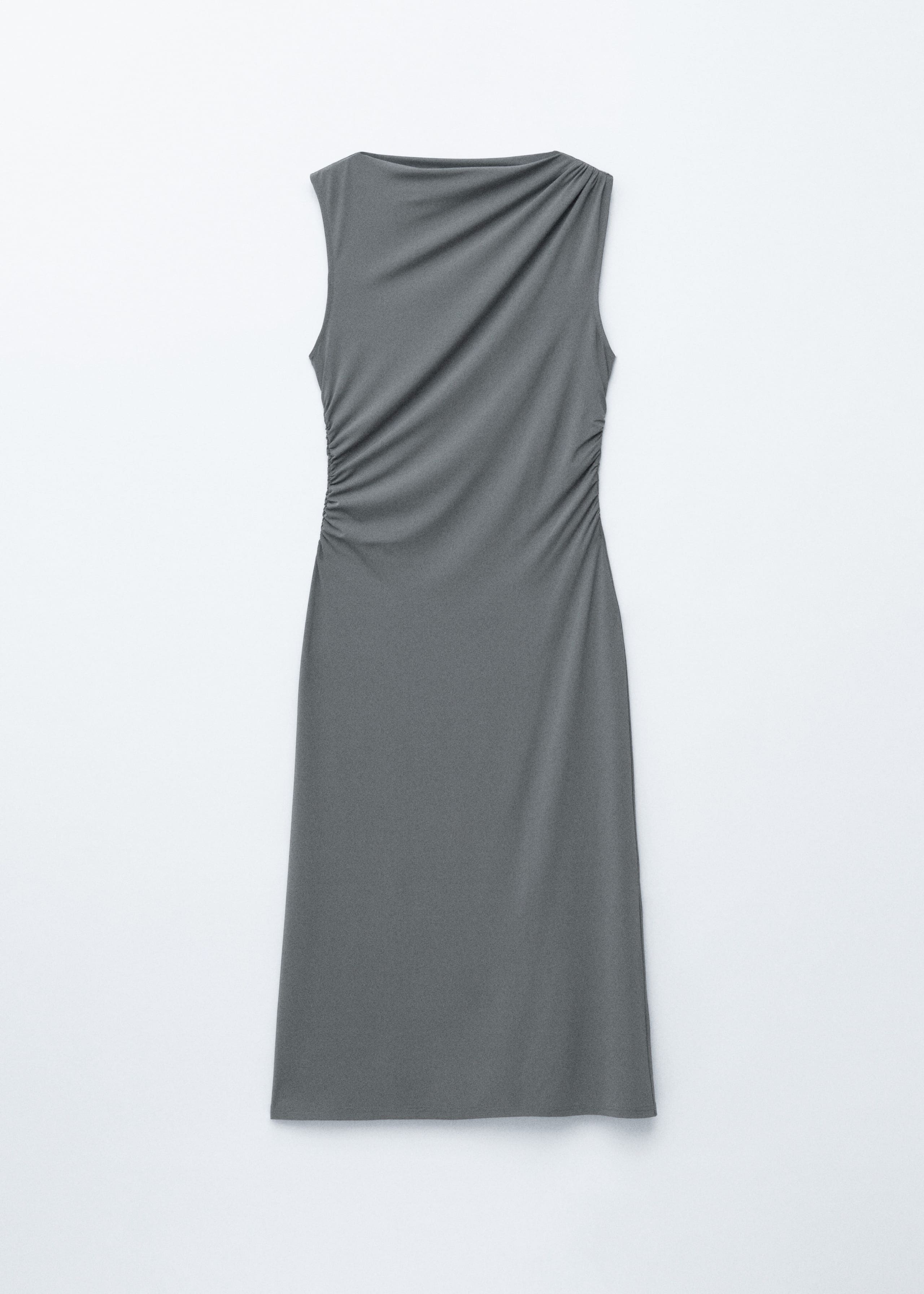 Image of Sleeveless Draped Midi Dress