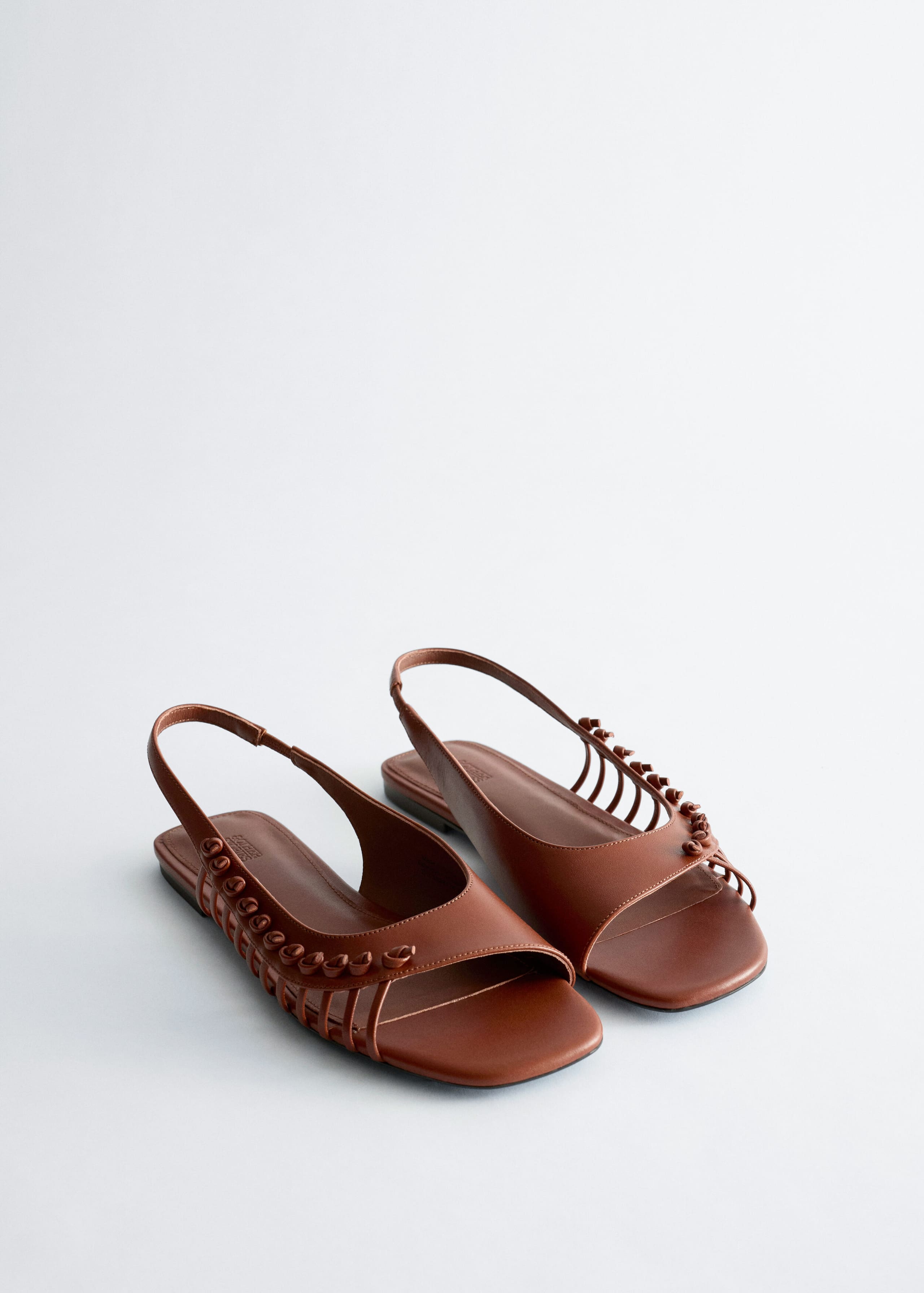 Leather Slingback Sandals - Green - Still Life