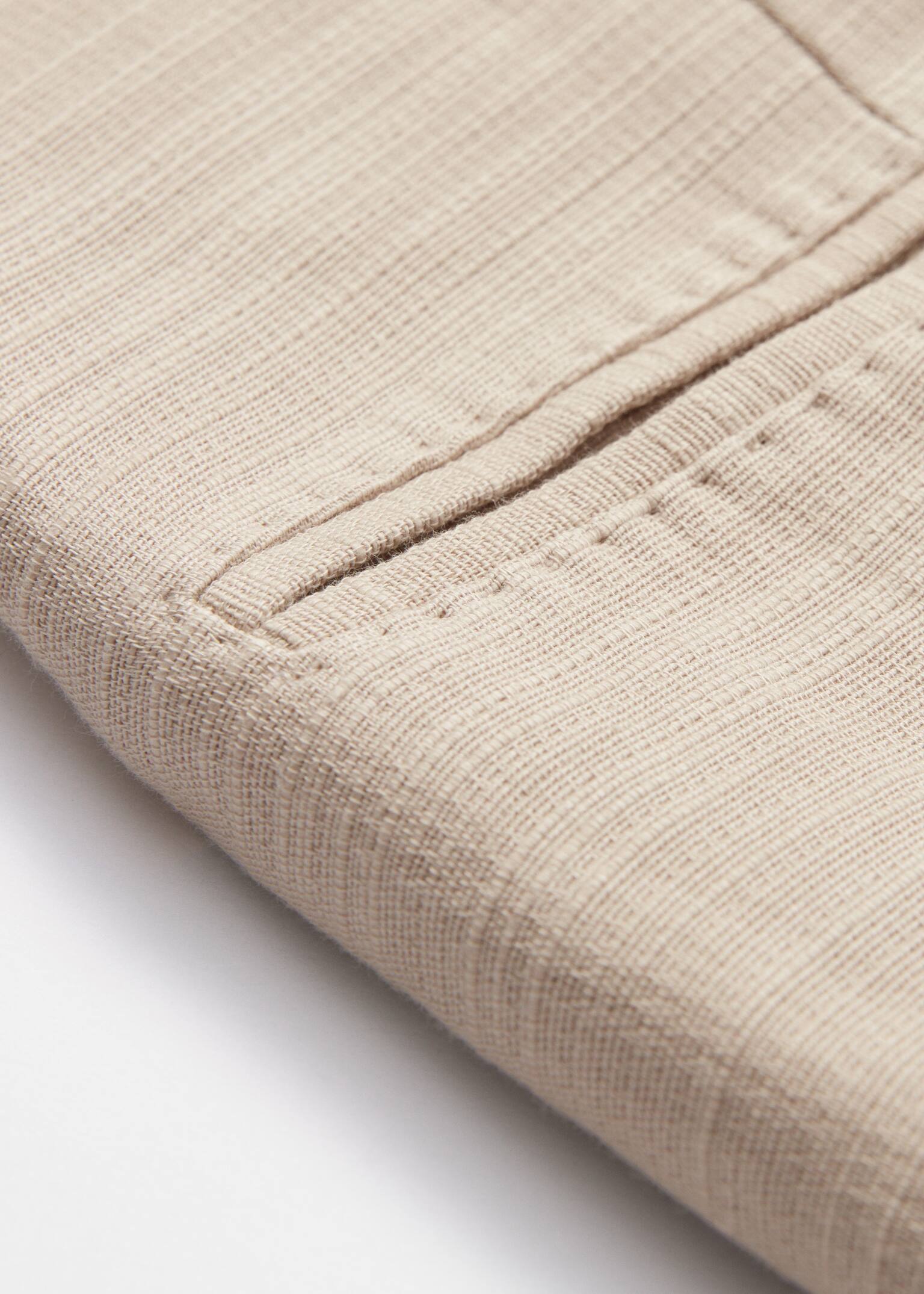 Tailored Mini Skirt - Beige - 7