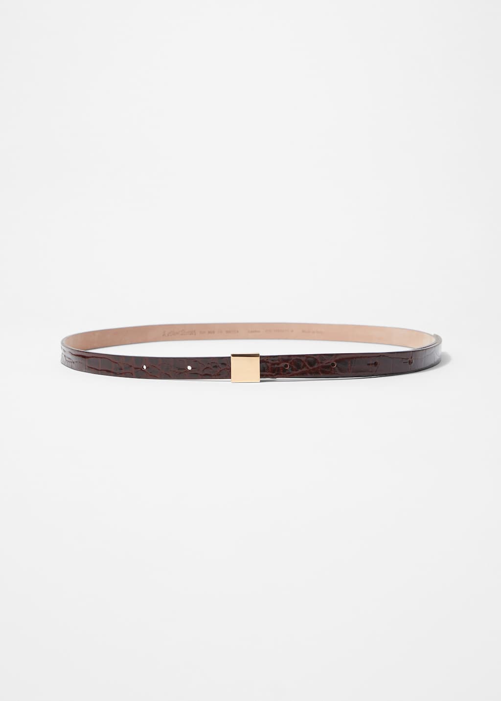 Ceinture en cuir à boucle carrée - Marron Clair - Still Life
