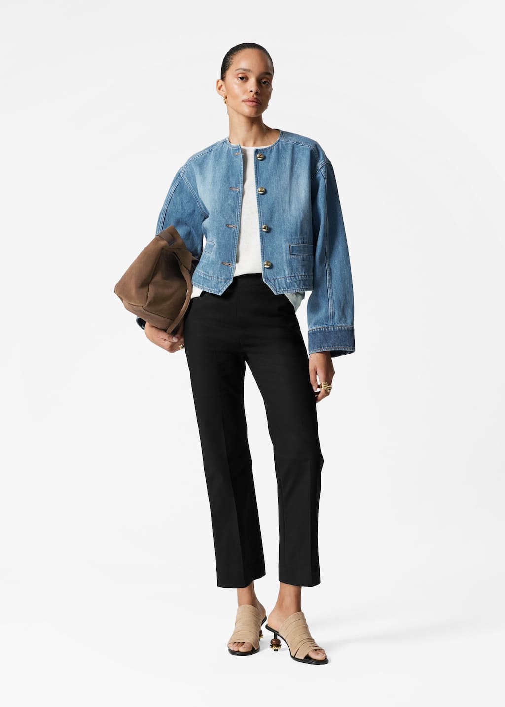 Image of Cropped Denim Jacket