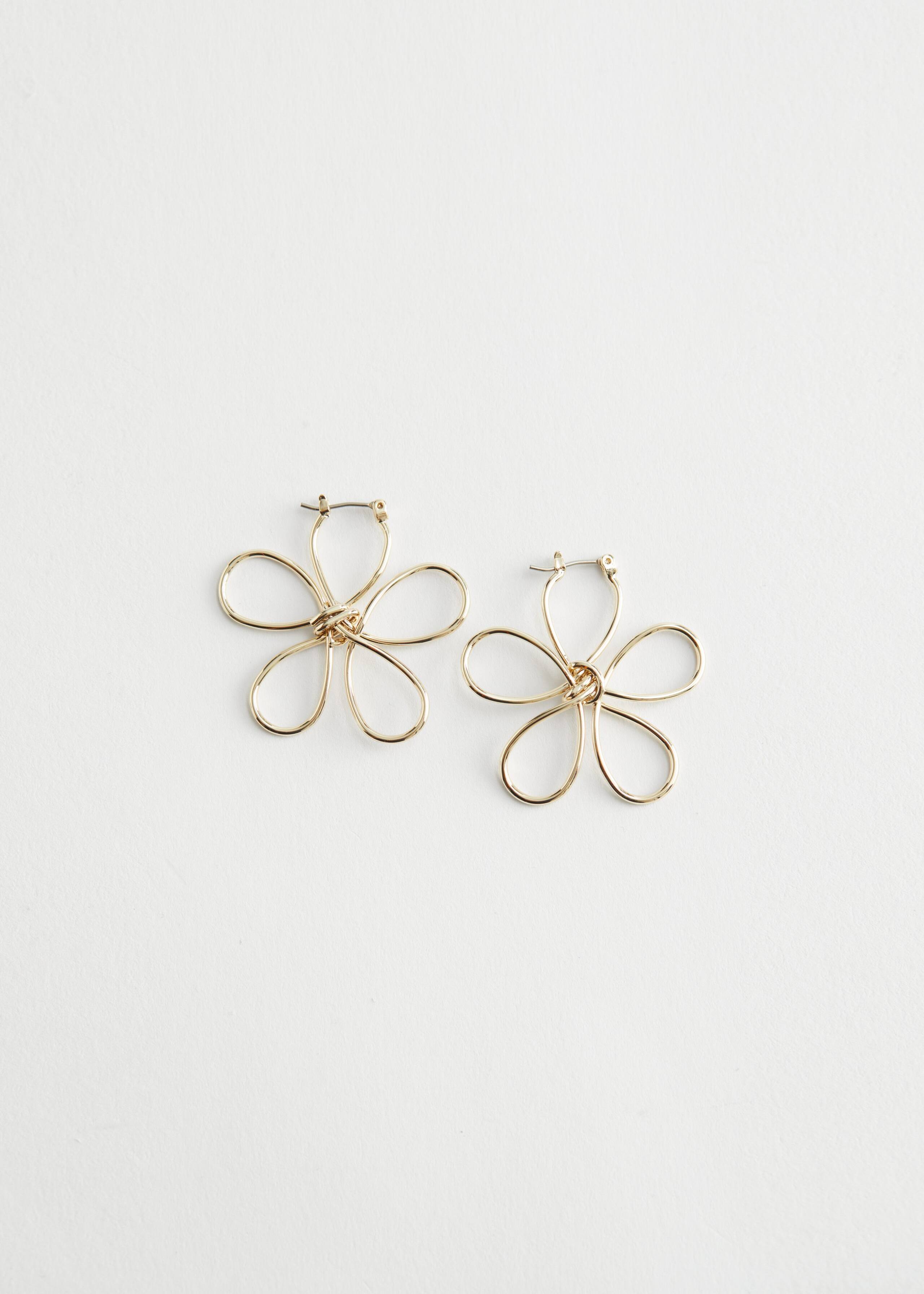 Floral Drop Earrings - Gold - Still Life