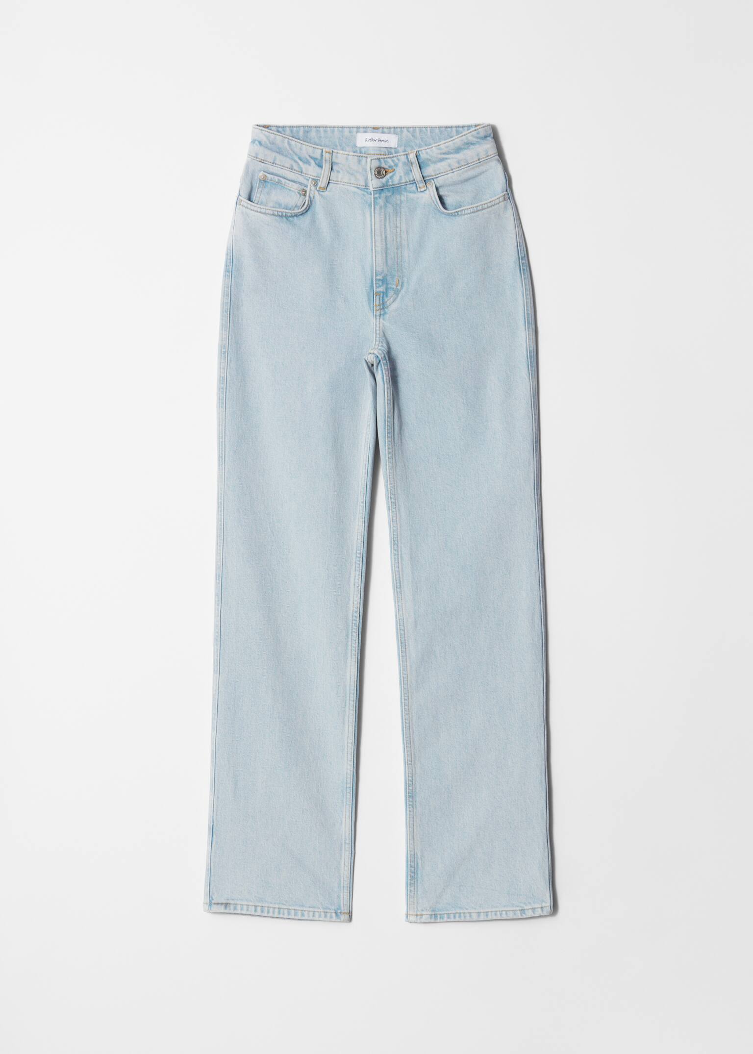 Jeans mit hohem Bund und weitem Bein - Hellblau/Mittelblaue Waschung/Schwarz - 2