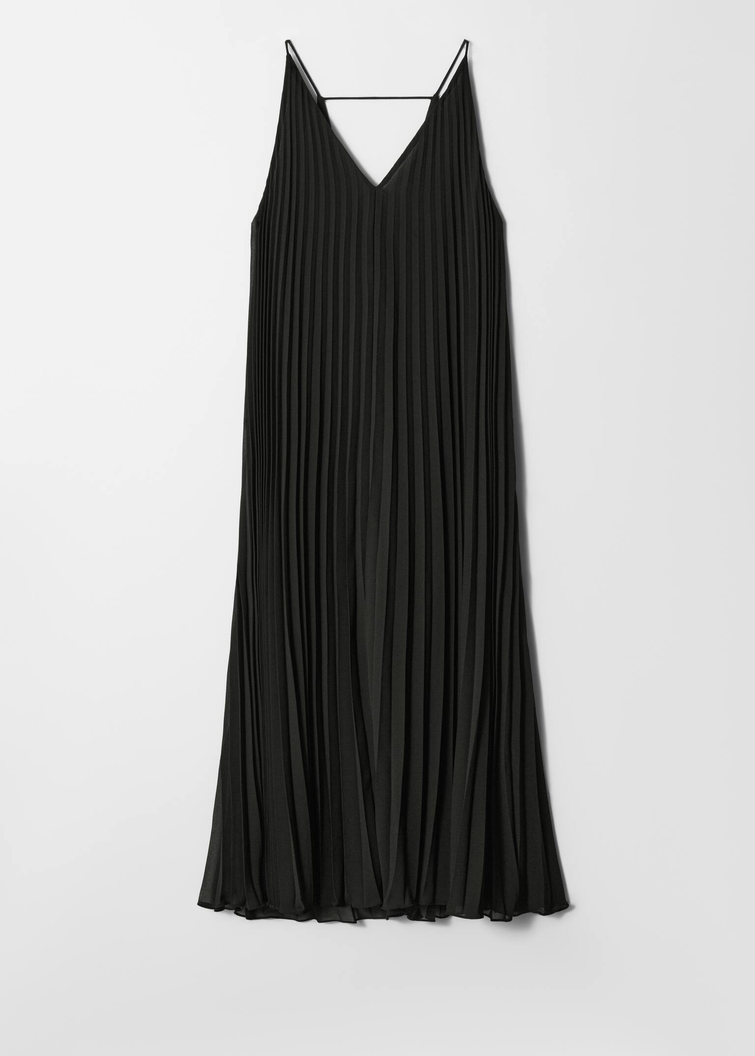 Geplooide maxi-jurk - Black/Pink - 2