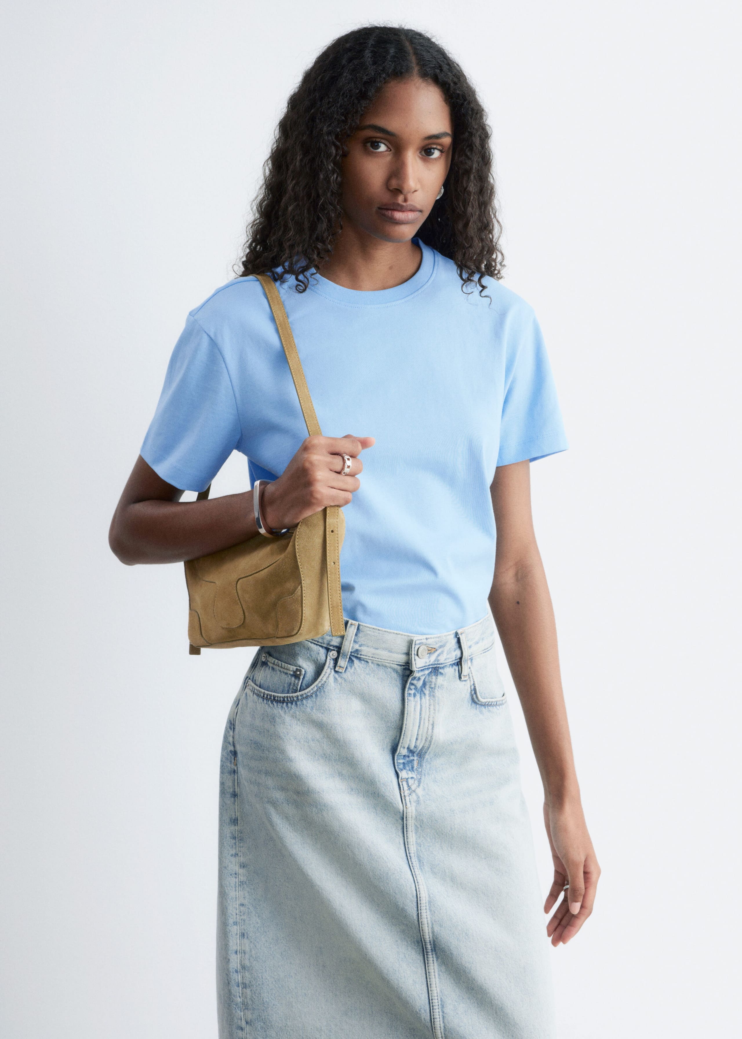 Image of Cotton Crew-Neck T-Shirt