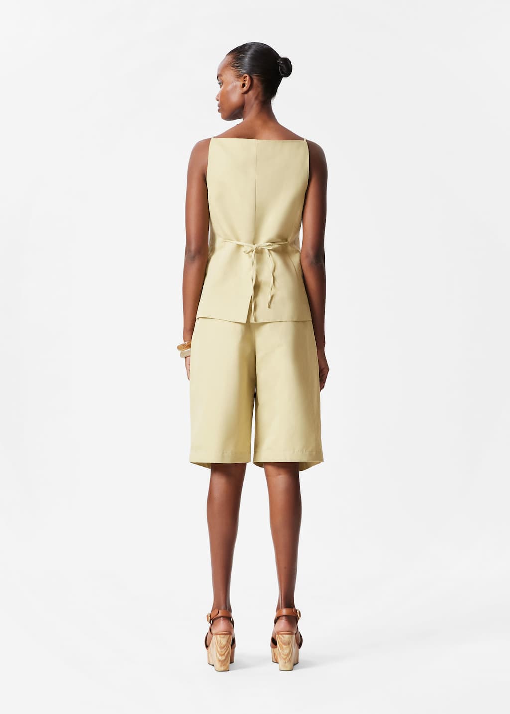 Top sans manches habillé - Jaune - Lookbook