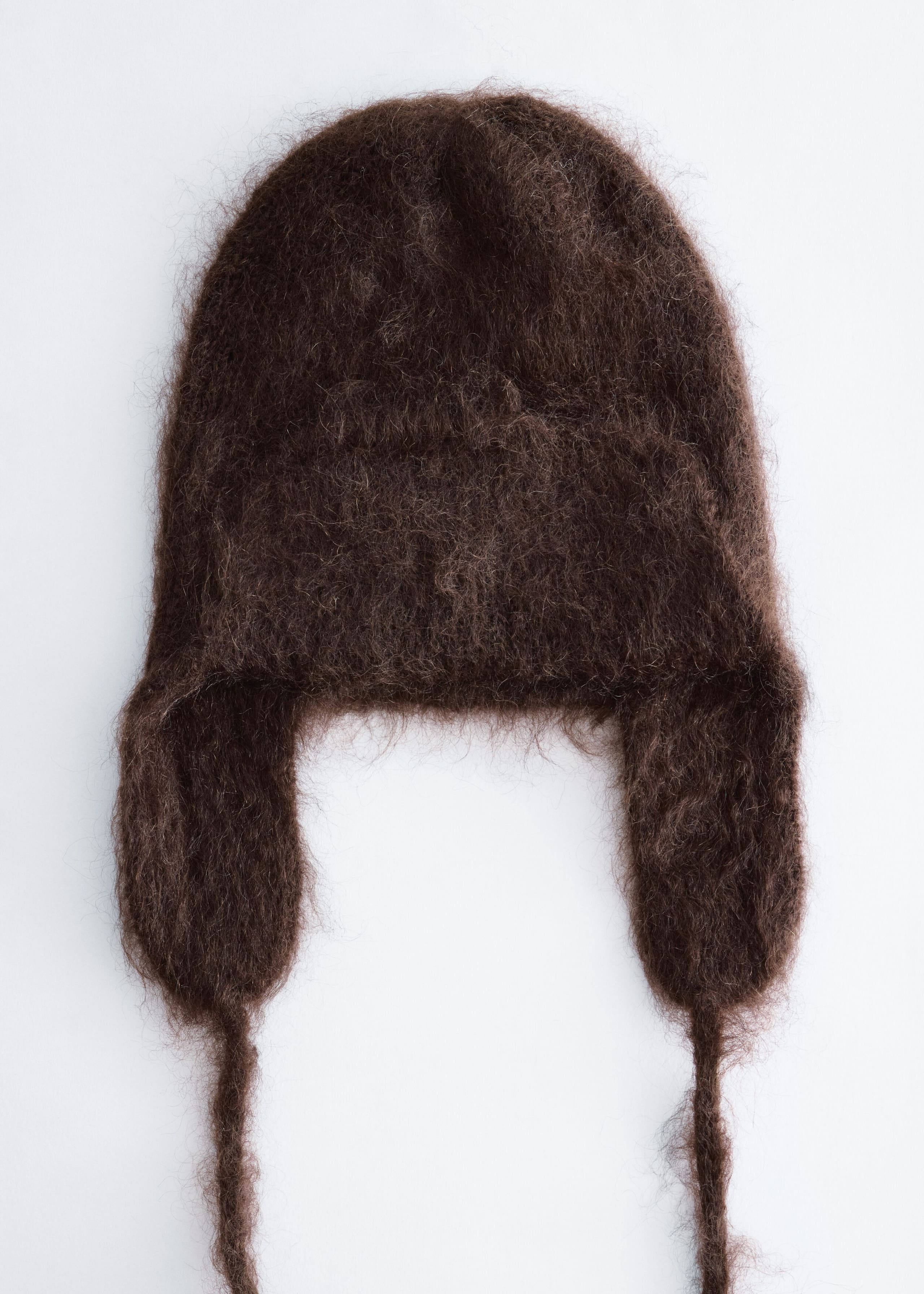 Wool-Mohair Trapper Hat - Dark Brown - Still Life