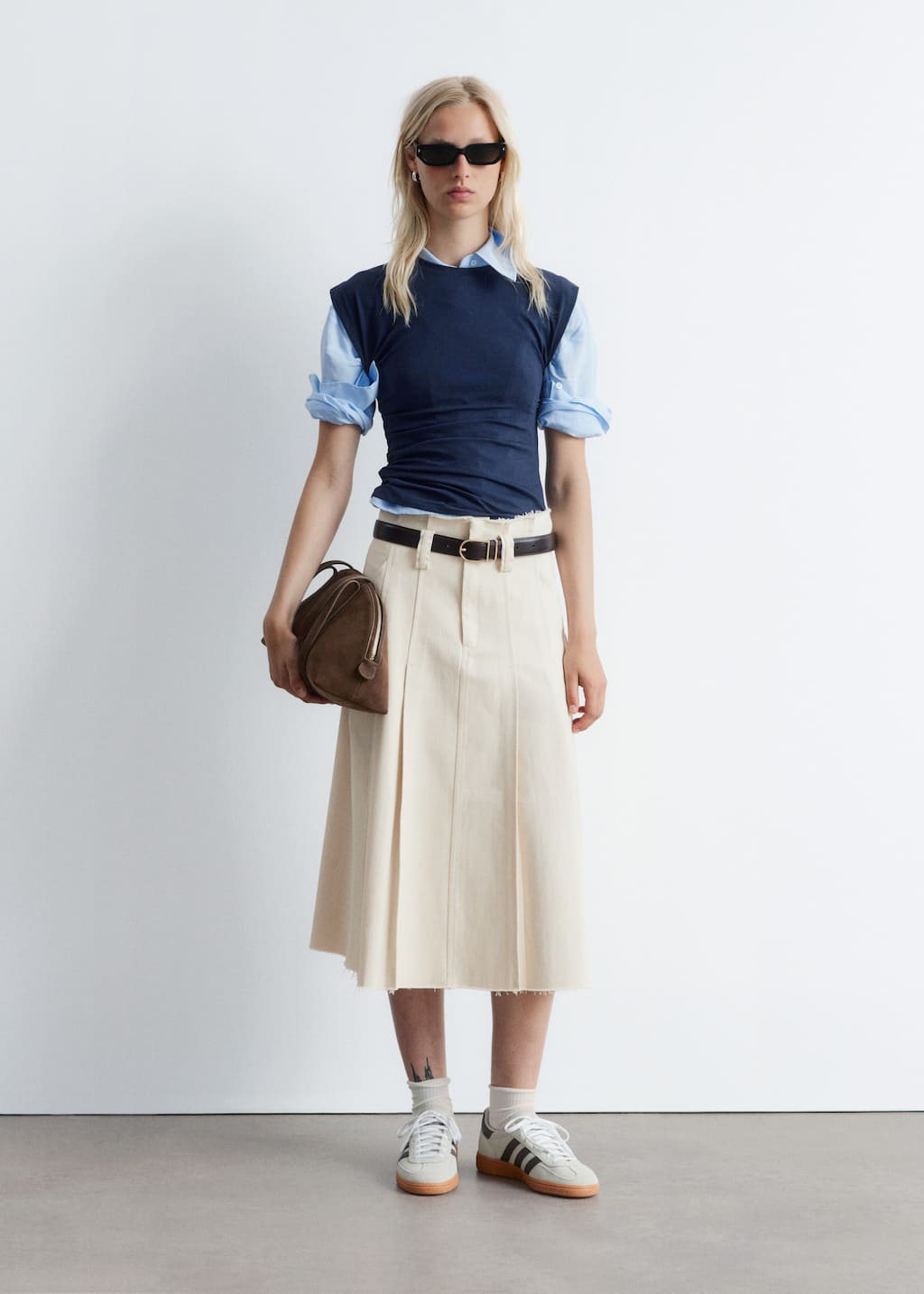 Image of Ruched Jersey Tank Top